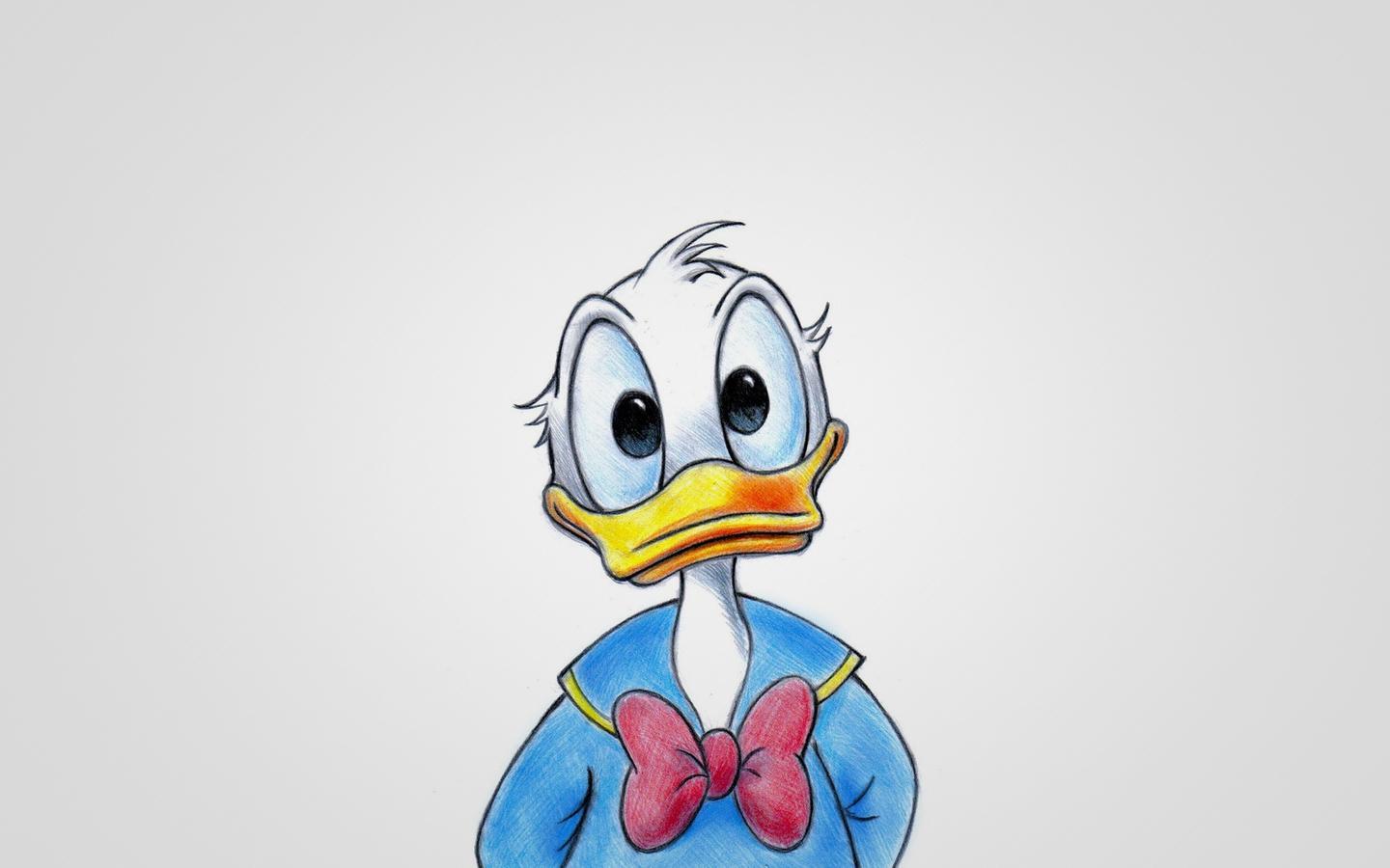 1440x900 Paint with Donald Duck with red bow