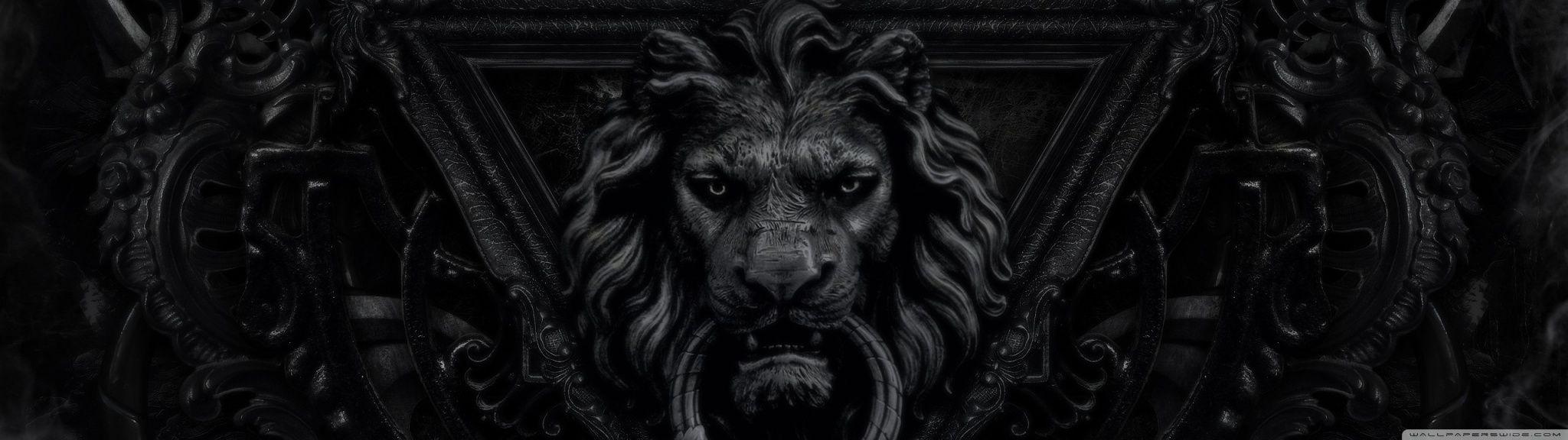 2048x576 Dark Gothic Lion ❤ 4K HD Desktop Wallpaper for 4K Ultra HD TV
