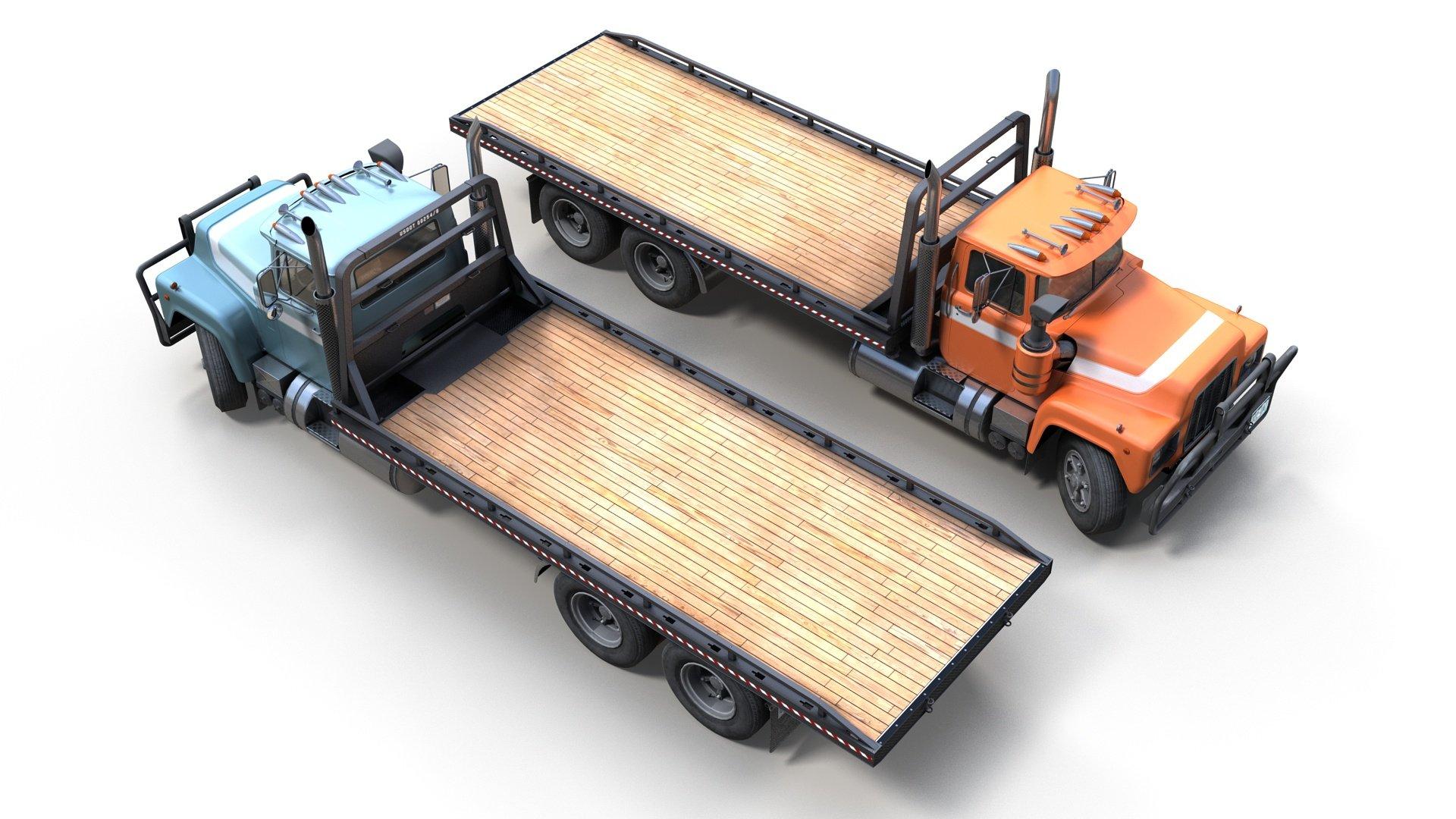 1920x1080 Industrial Flatbed Truck Model
