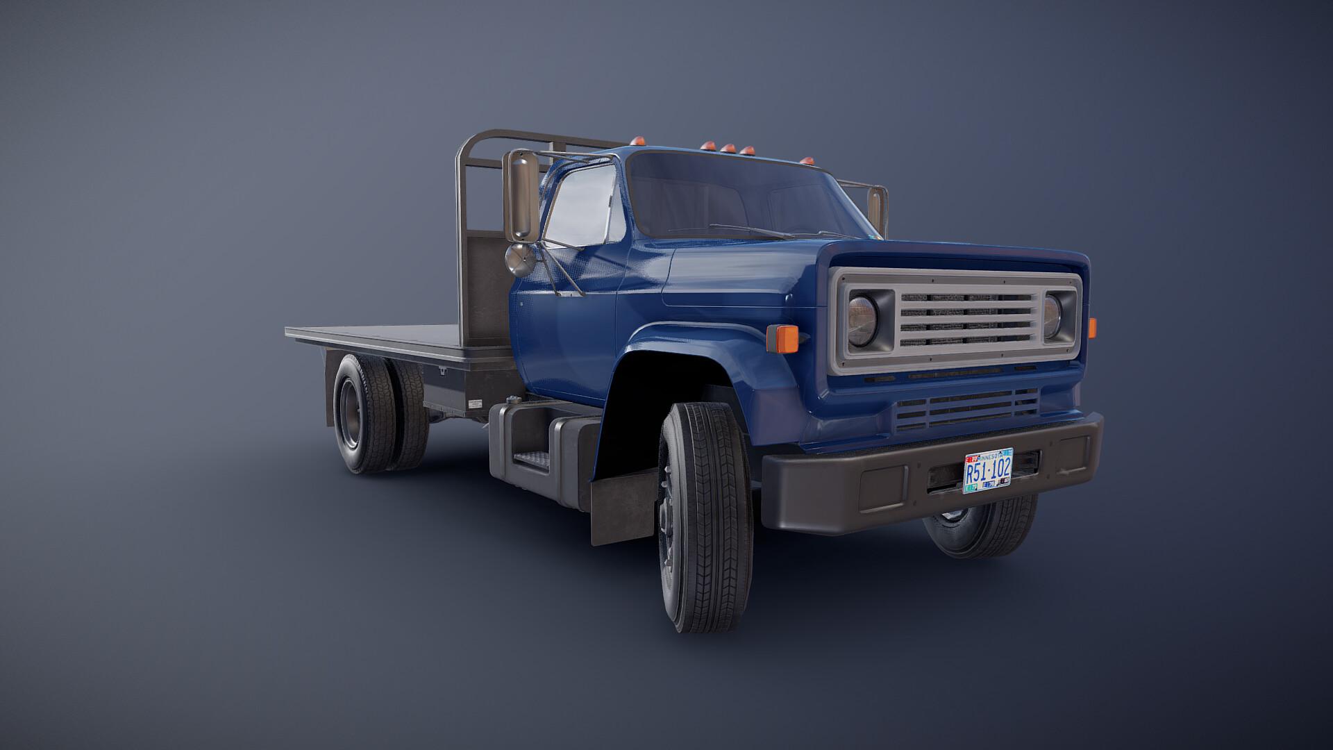 1920x1080 Vintage flatbed truck