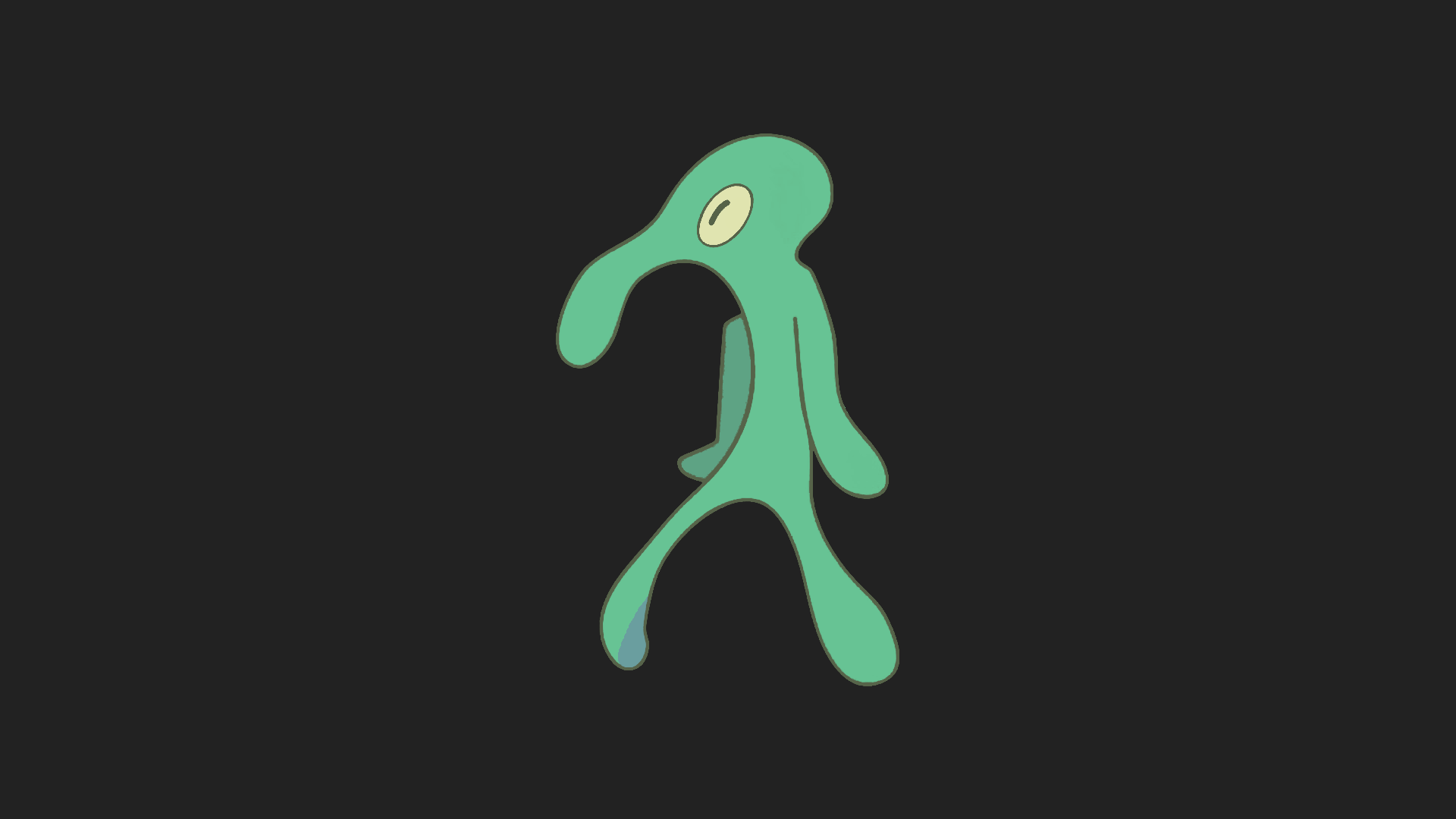 1920x1080 Squidward's Self Portrait [1920×1080]