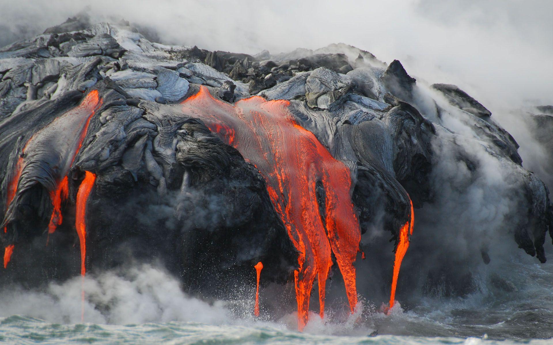 1920x1200 Volcano HD Lava Wallpaper