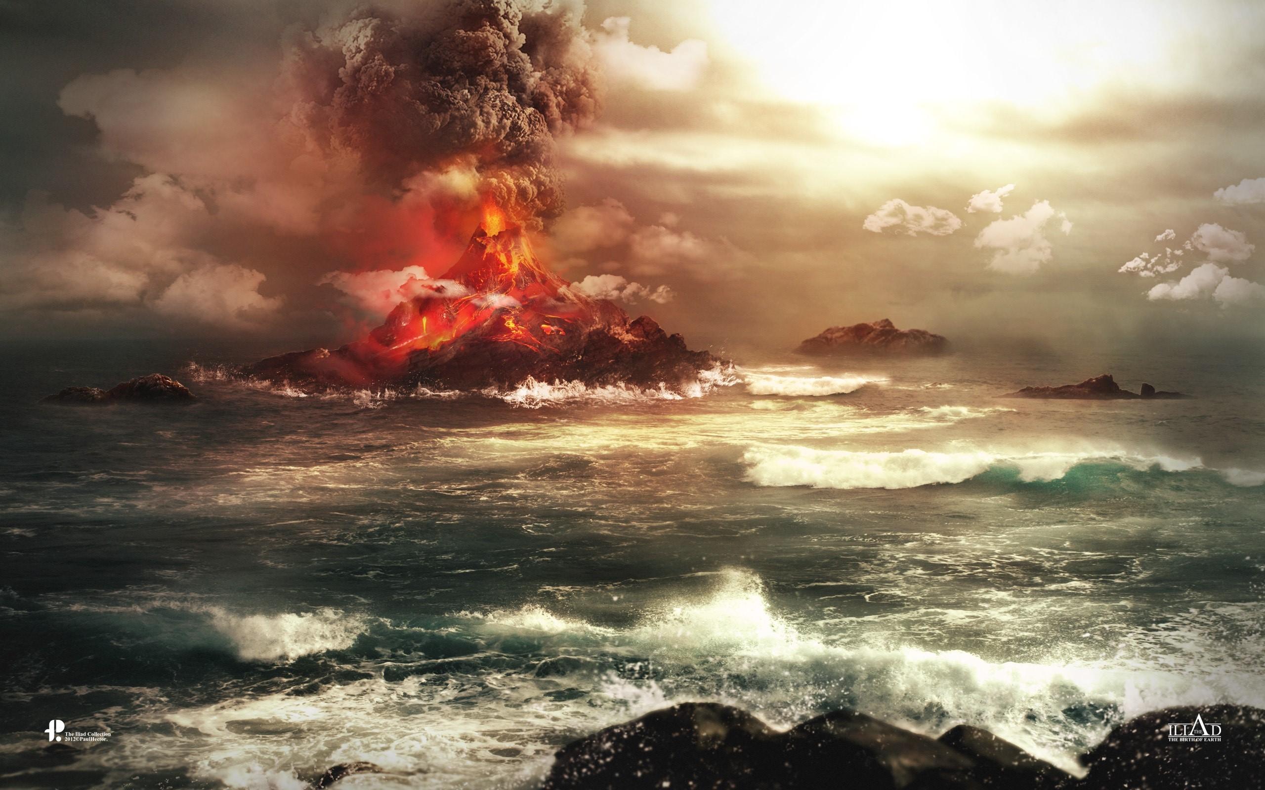 2560x1600 Volcano Wallpaper 2k Quad HD
