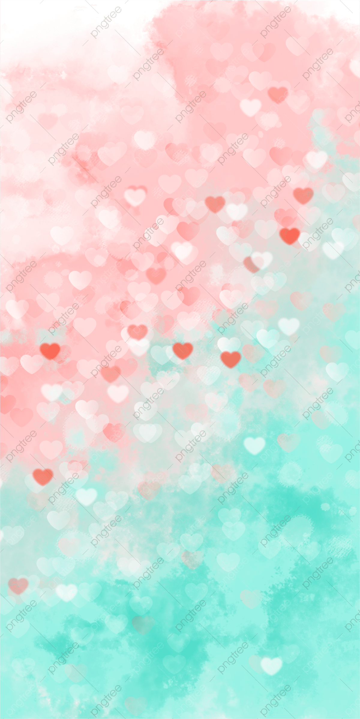 1200x2399 Valentines Day Pink And Blue Heart Wallpaper Background, Valentine S Day, Love, Wallpaper Background Image for Free Download