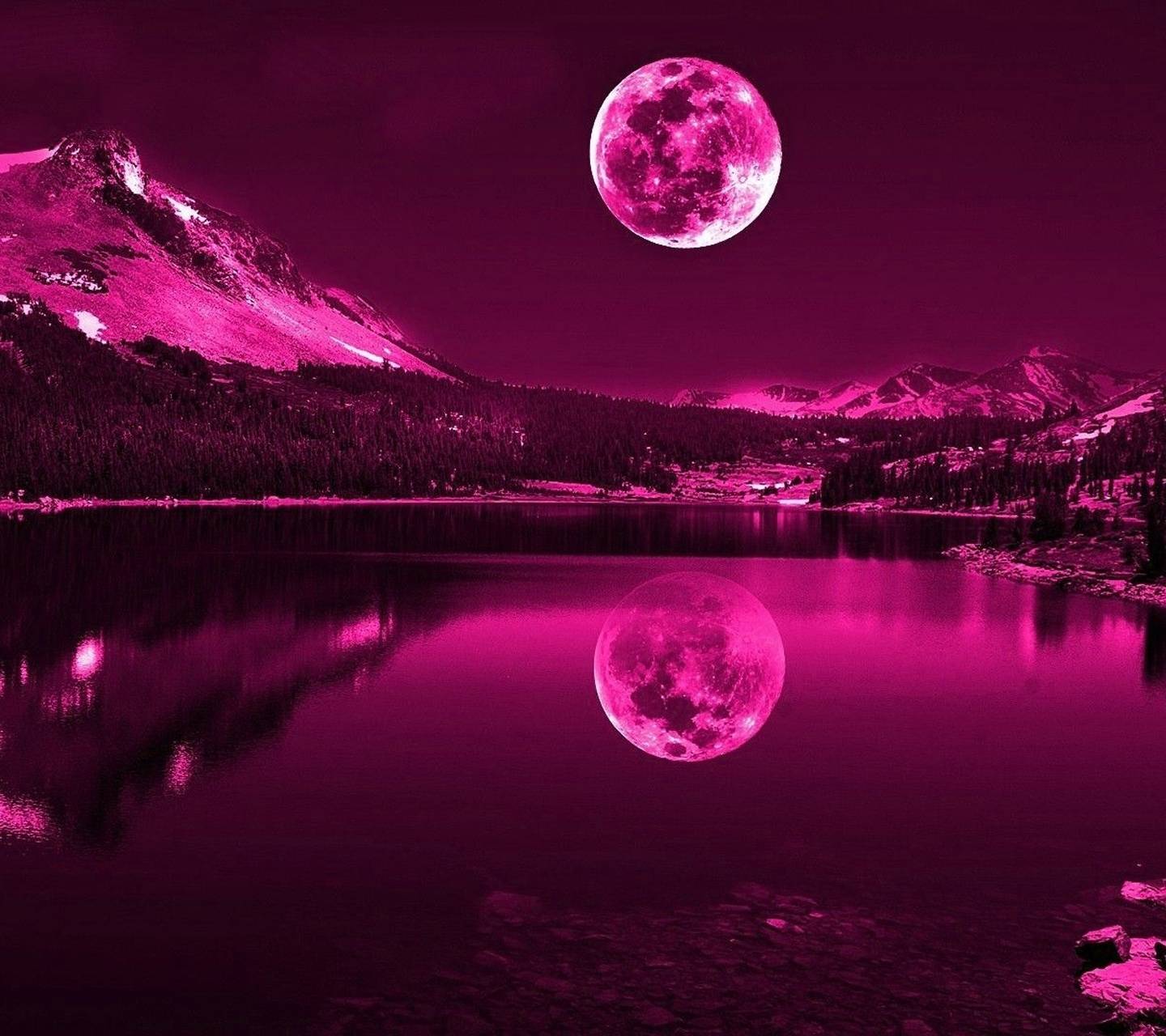 Pink Moon Aesthetic Wallpapers Top Free Pink Moon Aesthetic