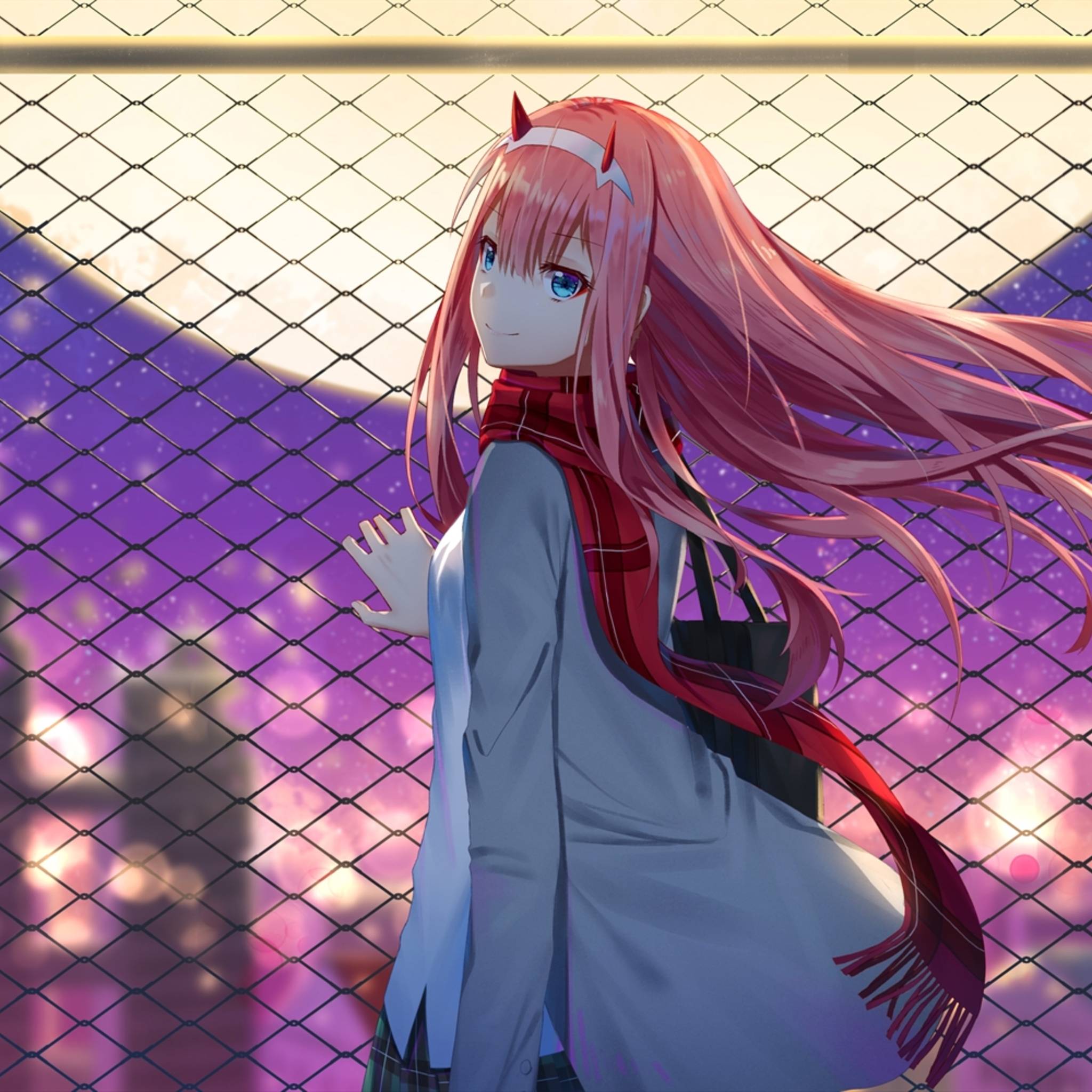 2048x2048 Zero Two Darling In The Franxx iPad Air HD 4k Wallpaper, Image, Background, Photo and Picture