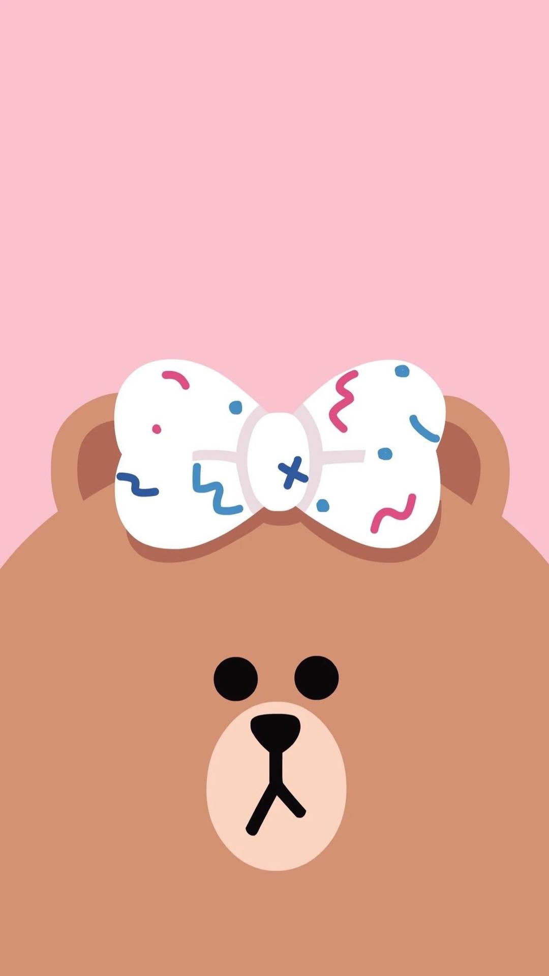 1080x1920 Download Choco looking sweet in her white bow Wallpaper