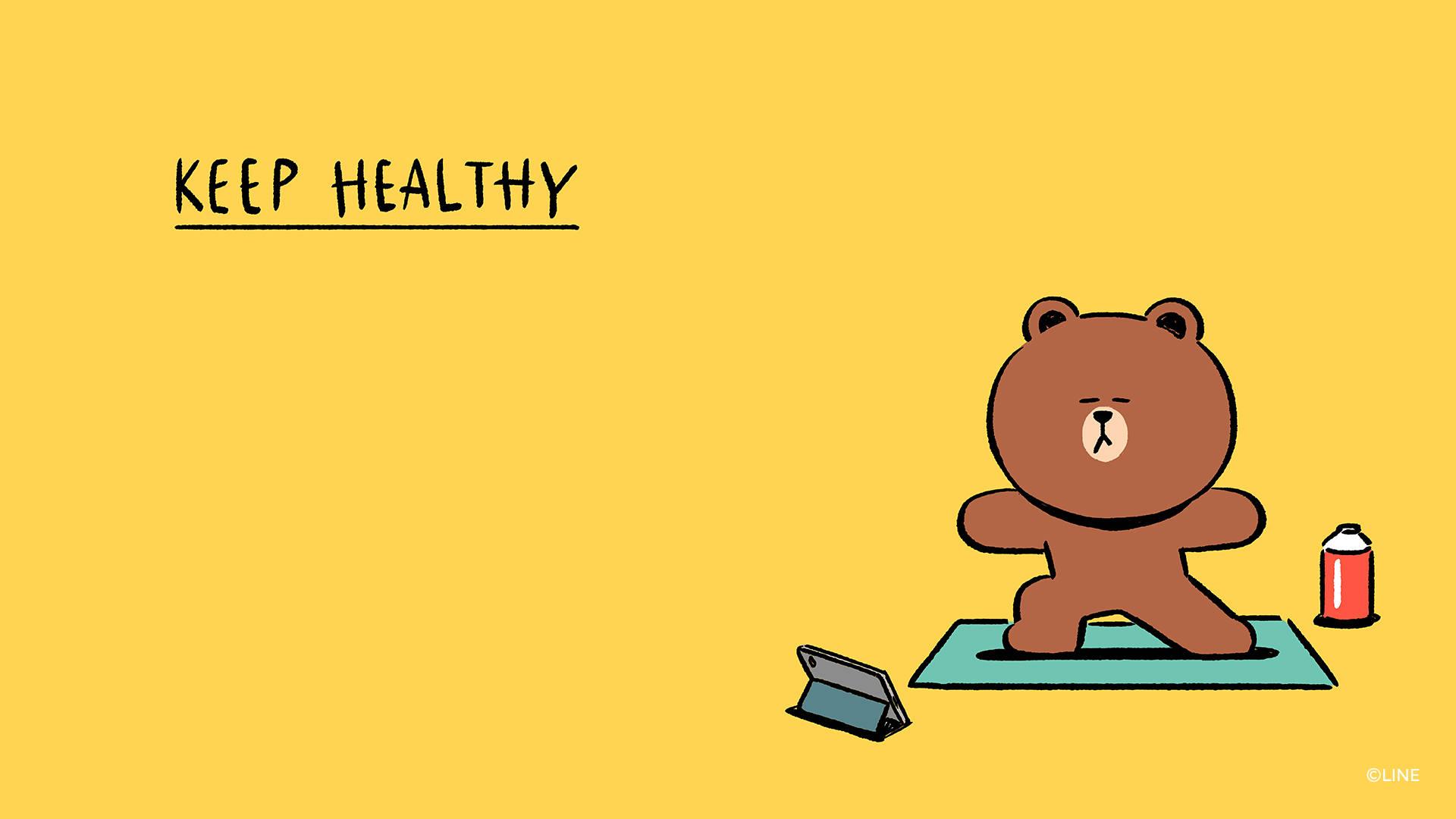 1920x1080 Download Keep Smile and Stay Positive with Line Friends Wallpaper