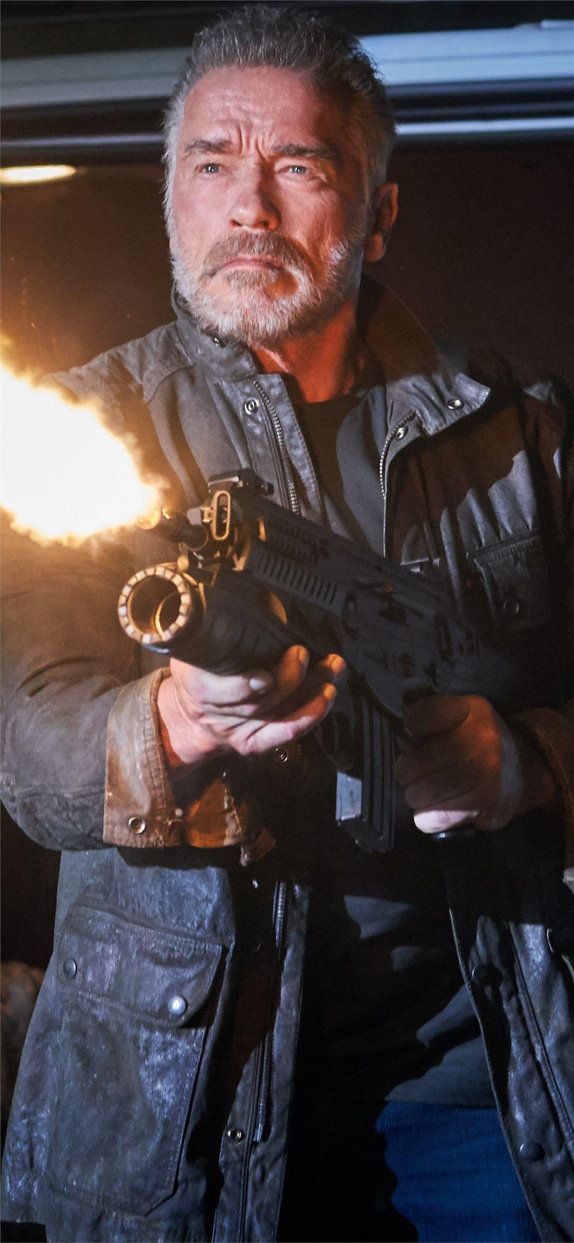 1125x2436 arnold schwarzenegger in terminator dark fate 5k iPhone X Wallpaper Free Download