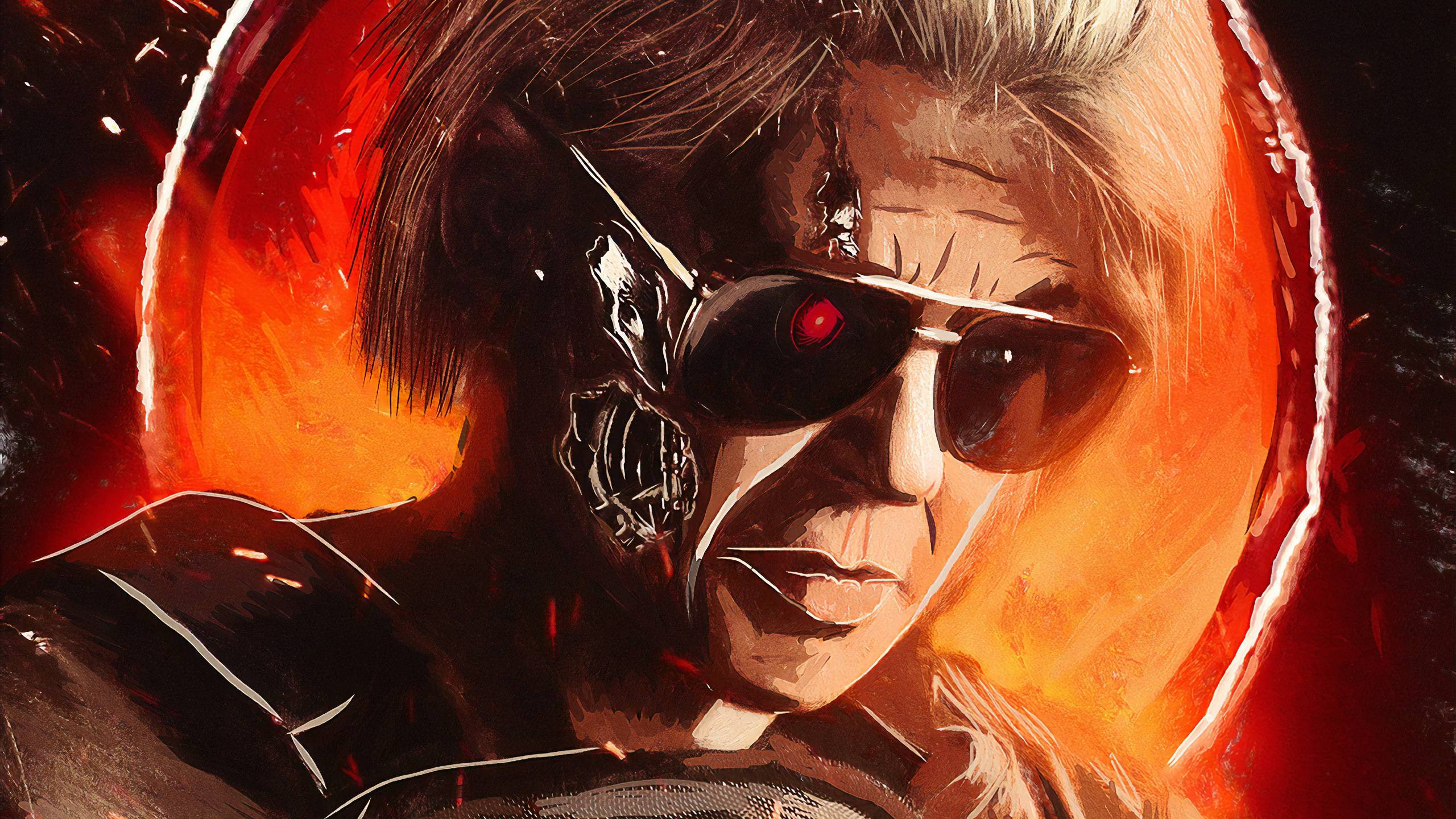 2560x1440 Linda Hamilton In Terminator Dark Fate Artwork 1440x900 Resolution HD 4k Wallpaper, Image, Background, Photo and Picture