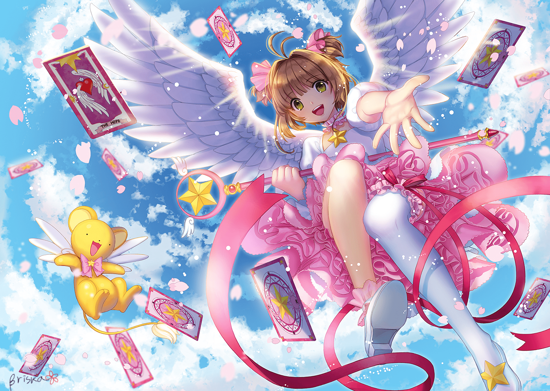 1920x1366 Cardcaptor Sakura Sakura Kinomoto Kerberos Kero Anime Anime Girls Briska Wallpaper:1920x1366