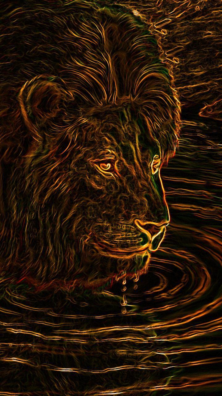 720x1280 Water Lion Wallpaper