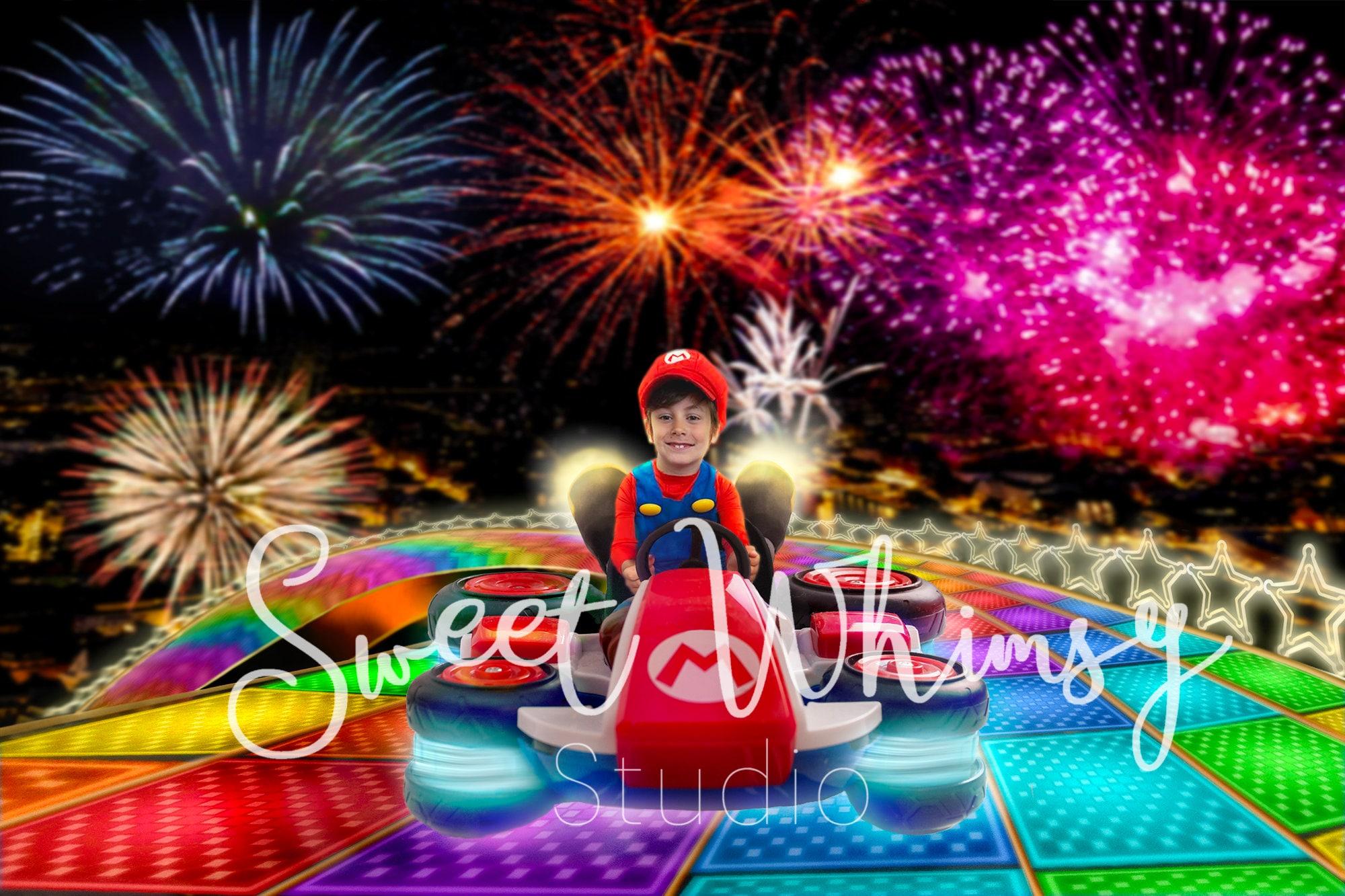 2000x1333 Mario Kart Digital Background Mariokart Rainbow Road