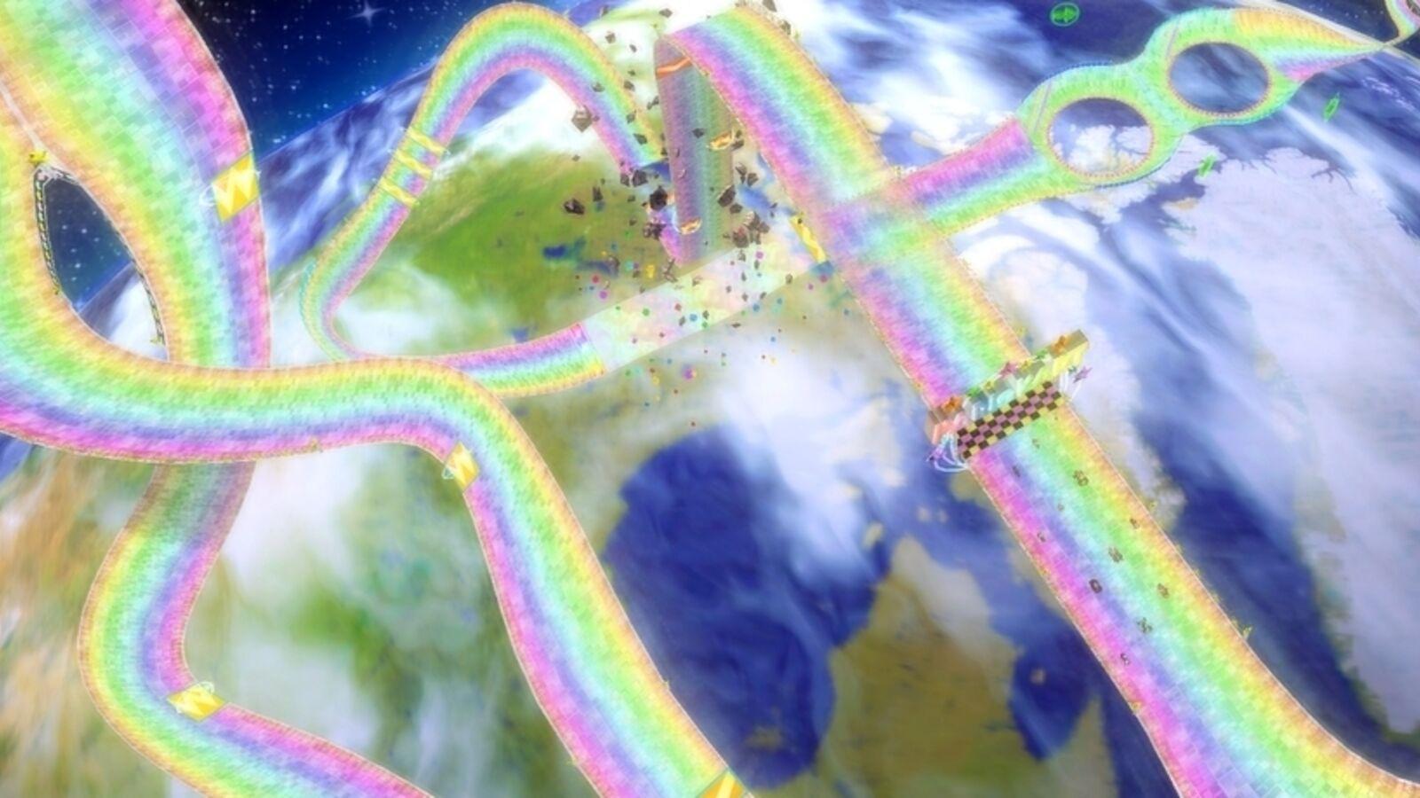 Mario Kart Rainbow Road Wallpapers  Top Free Mario Kart Rainbow Road  Backgrounds  WallpaperAccess