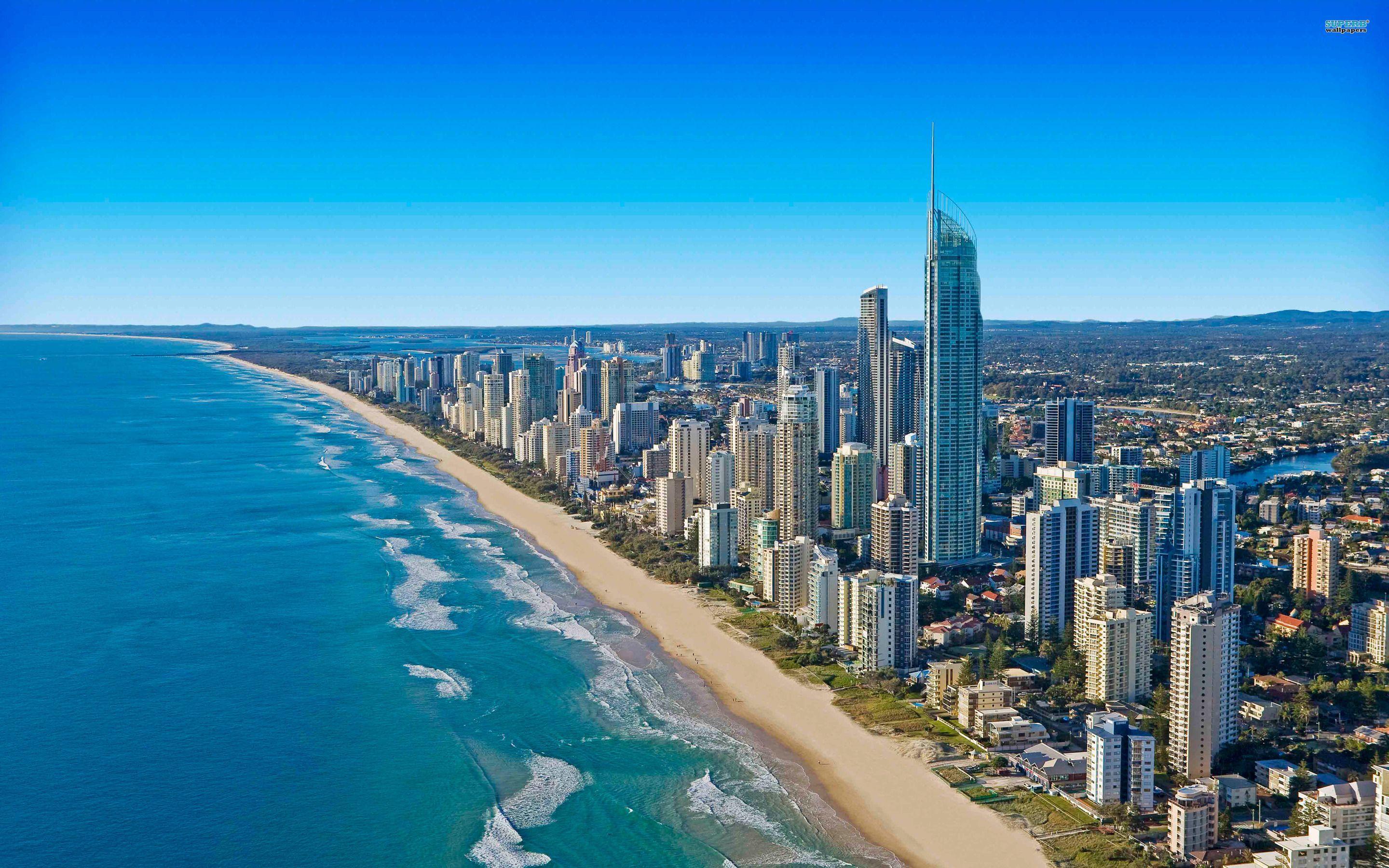 2880x1800 City Coast Wallpaper