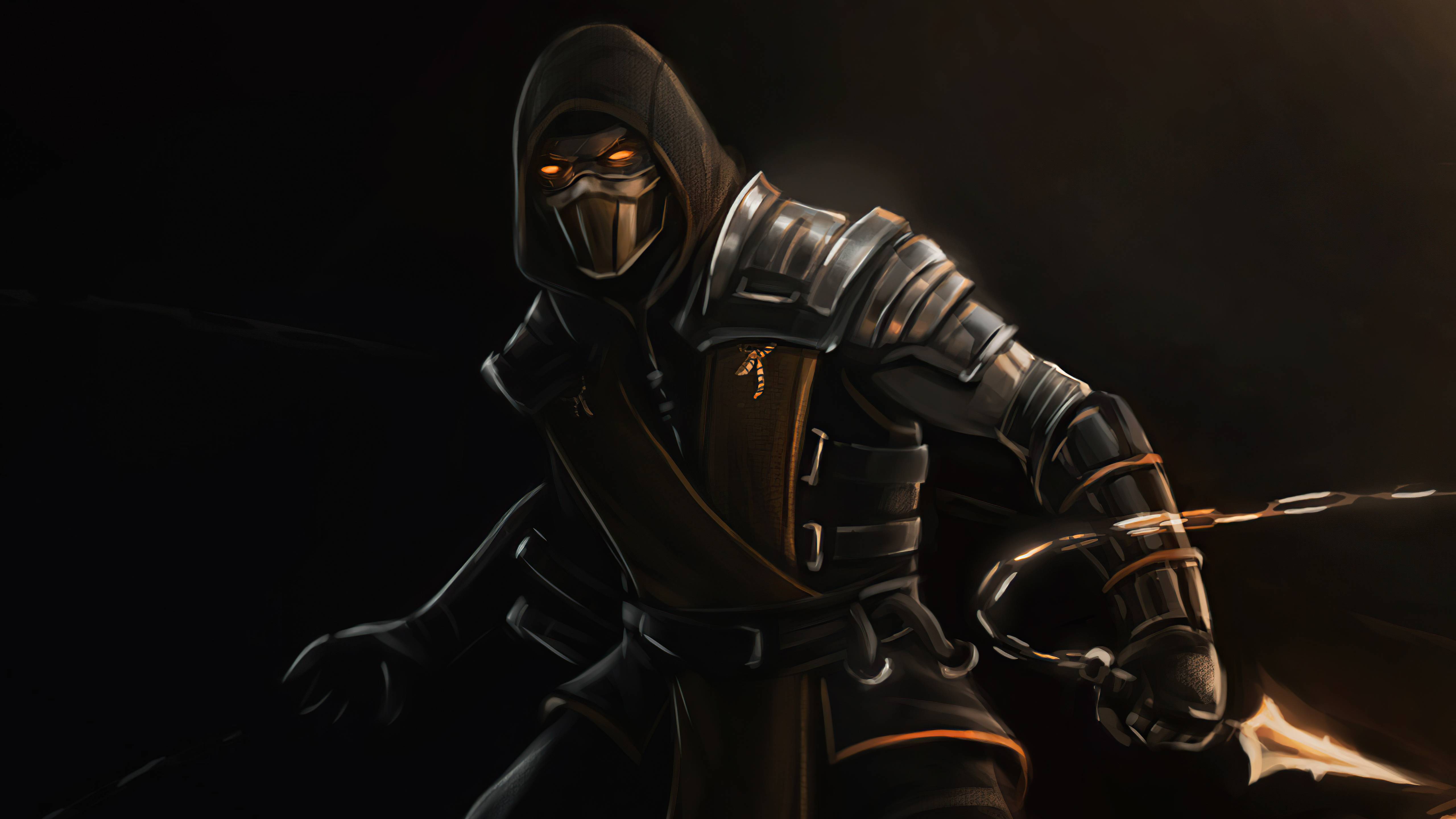 5120x2880 Scorpion Mortal Kombat Dark 4k, HD Games, 4k Wallpaper, Image, Background, Photo and Picture