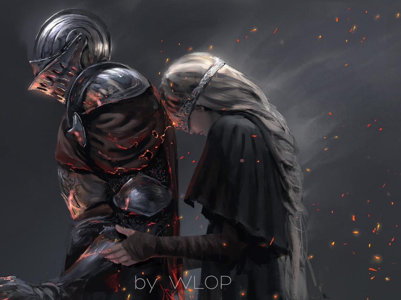 1600x1200 Knight And Princess Wallpaper, Fantasy Art, Digital Art, Dark Souls III • Wallpaper For You