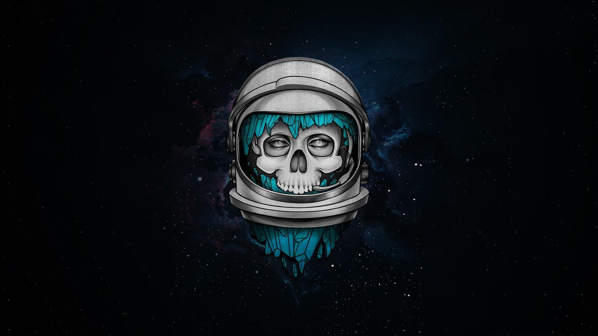 1920x1080 Skull Dark Astronaut Laptop Full HD 1080P HD 4k Wallpaper, Image, Background, Photo and Picture