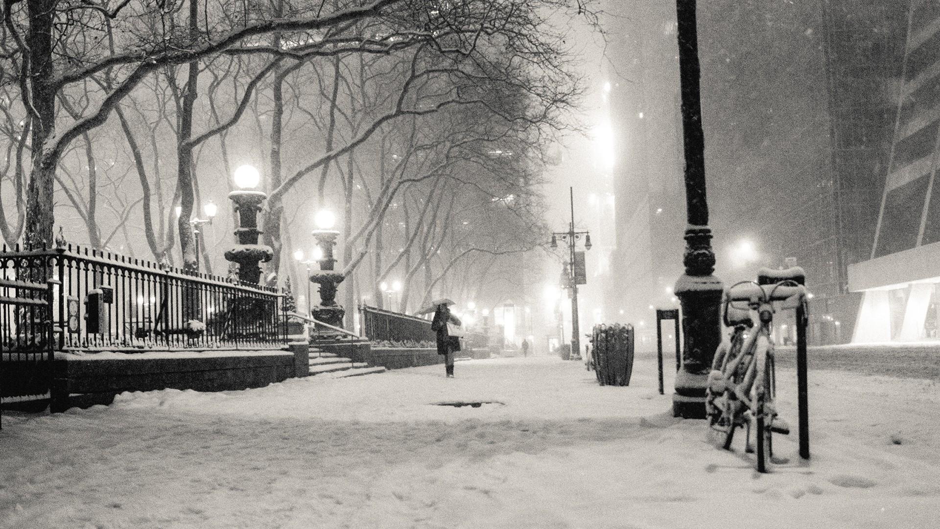 1920x1080 Winter in the City Wallpaper