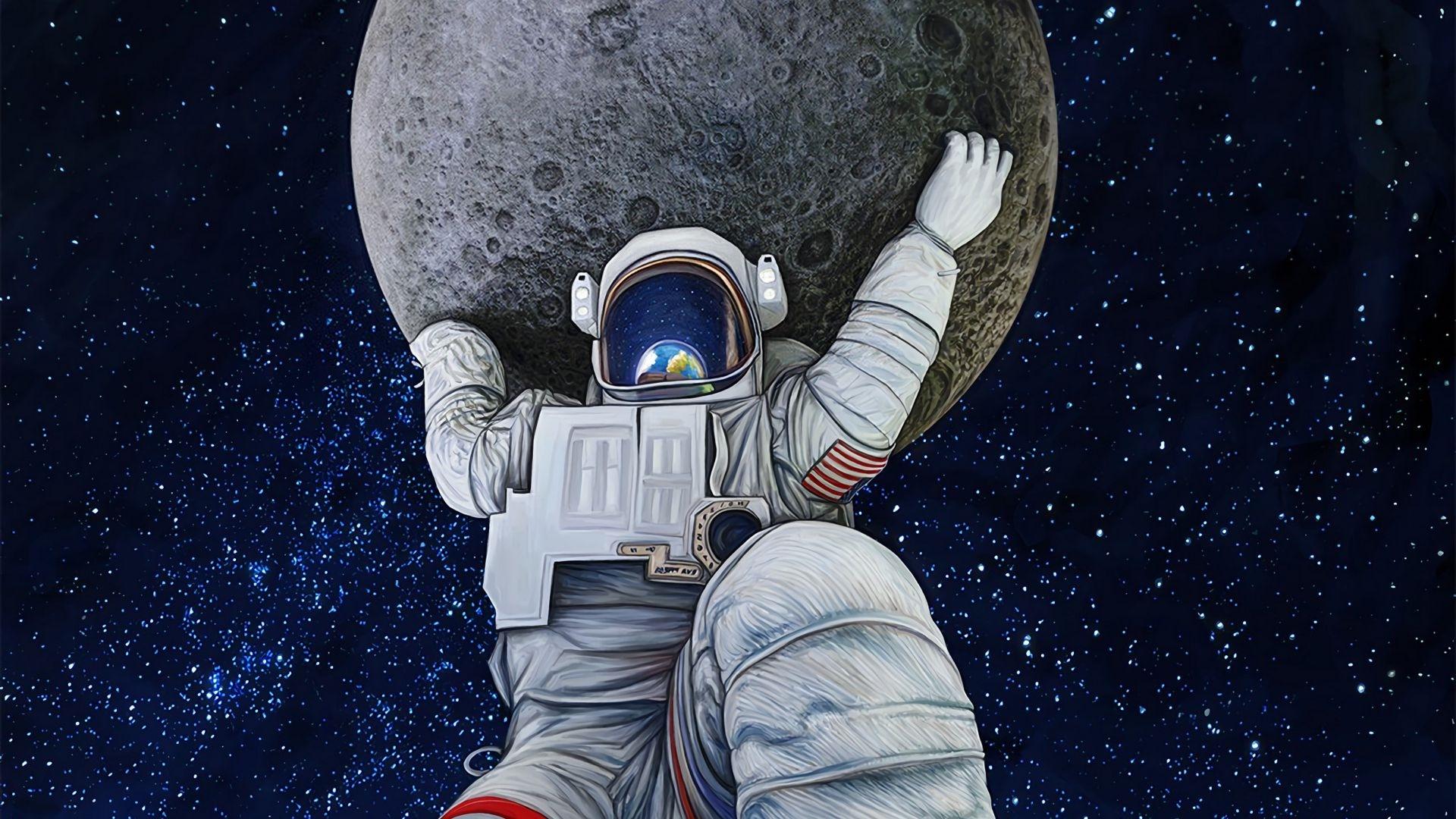 1920x1080 Astronaut Art Wallpaper