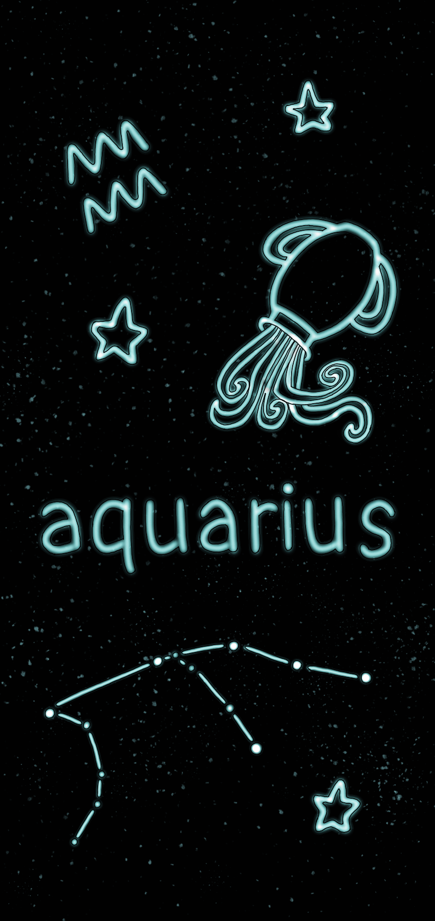 850x1800 HD Aquarius Wallpaper