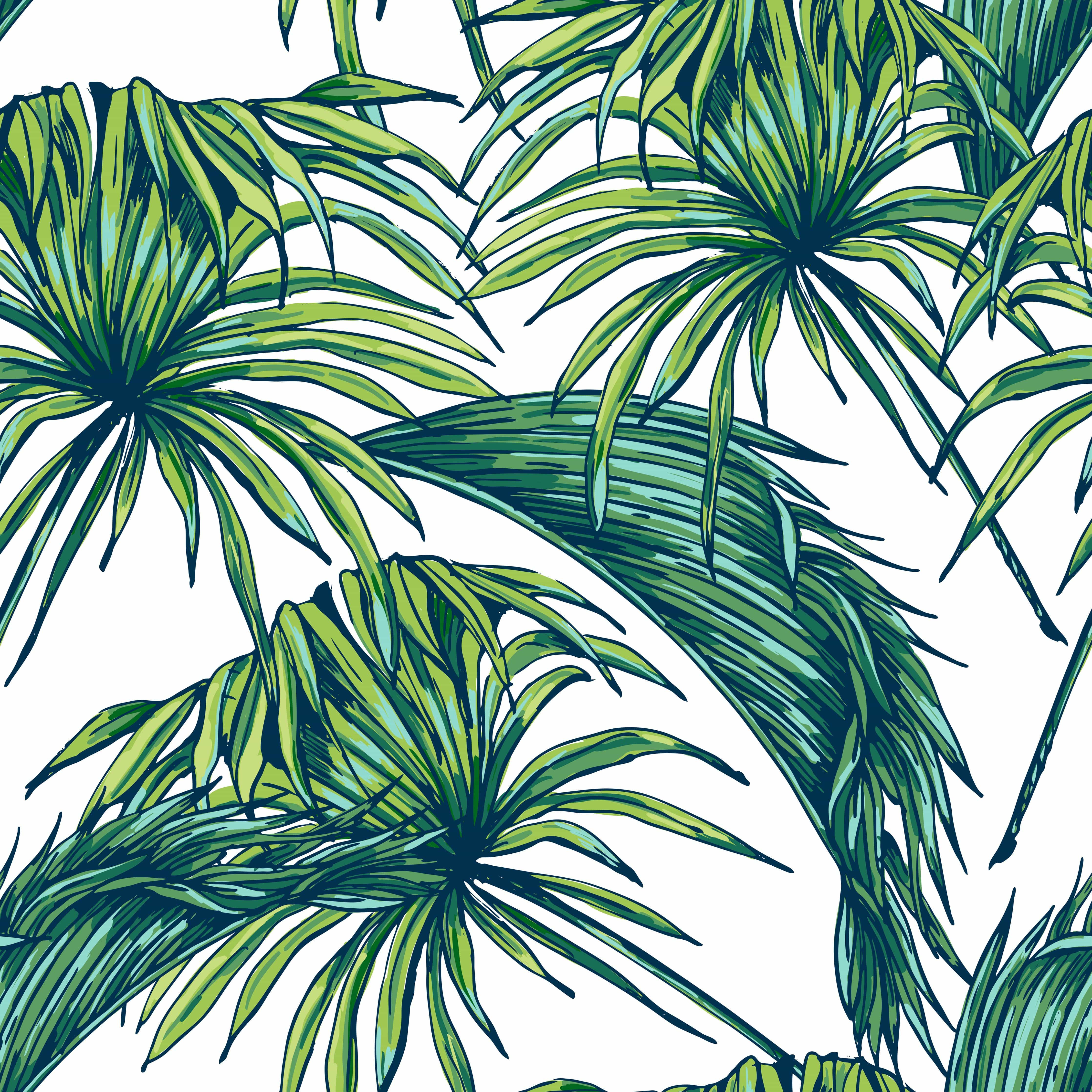 4472x4472 Vintage Palm Leaves Wallpaper