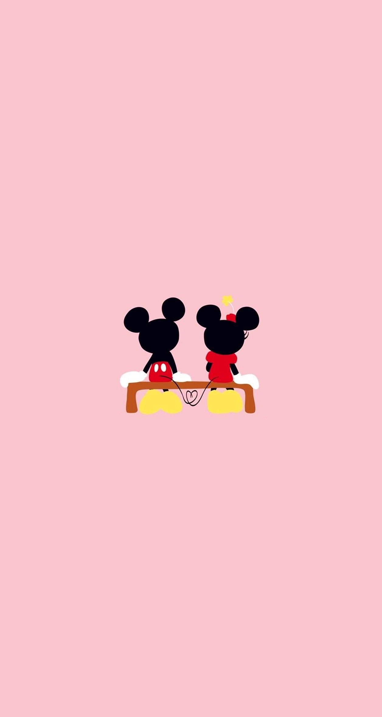 1256x2353 Mickey and Minnie Wallpaper