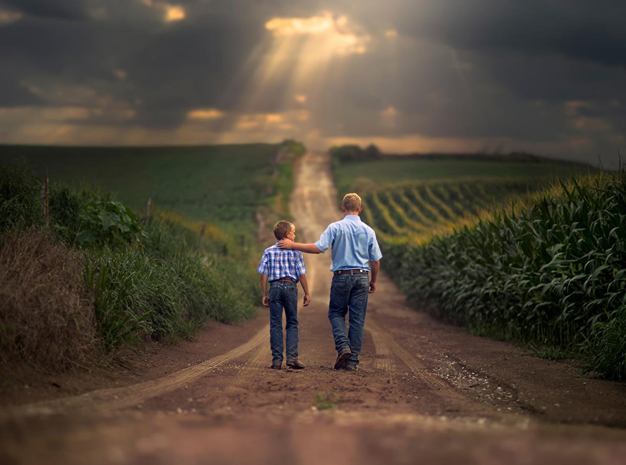 1280x950 Desktop Wallpaper Men Farm Boys Nature Roads Fields