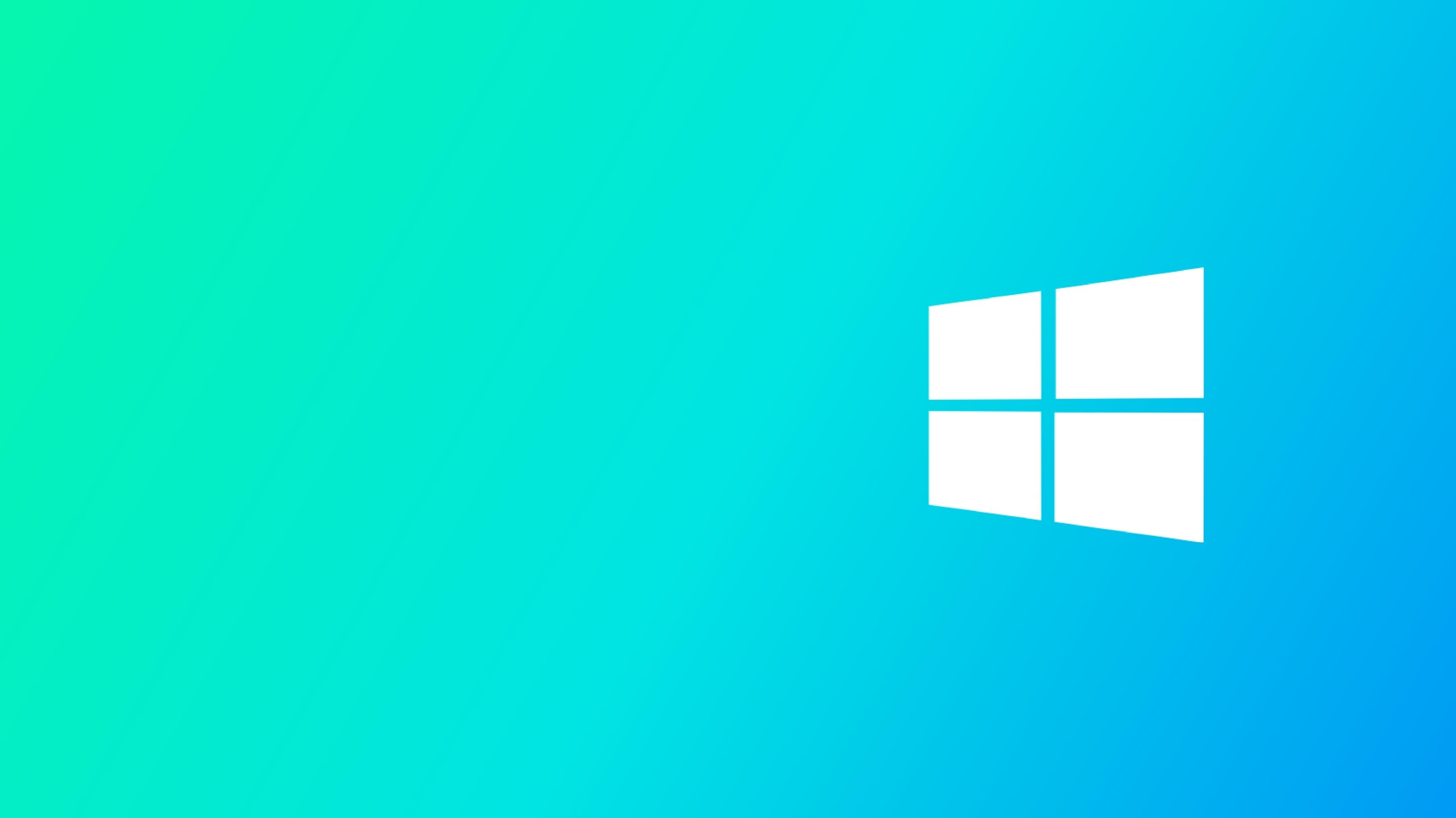 3264x1836 Windows 10 Cyan Logo Wallpaper, HD Hi Tech 4K Wallpaper, Image And Background