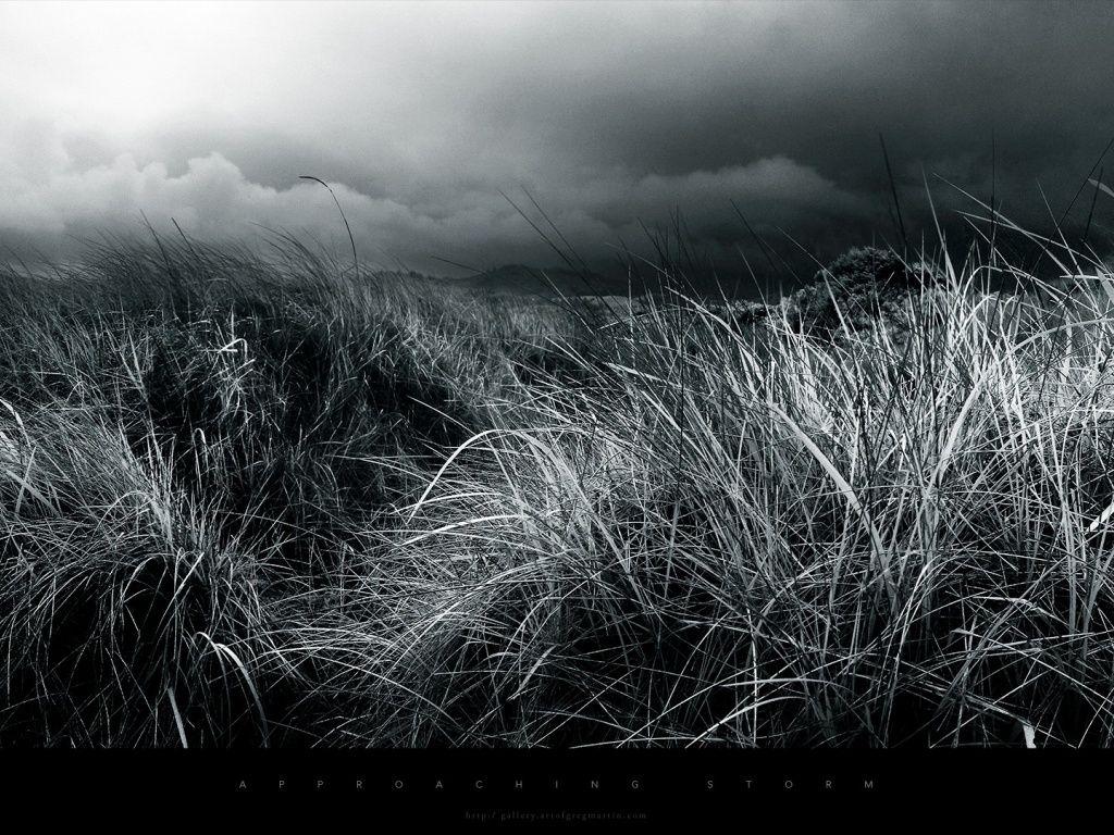 1024x768 Approaching Storm Grayscale wallpaper. Grayscale image, Black and white abstract, Black n white wallpaper