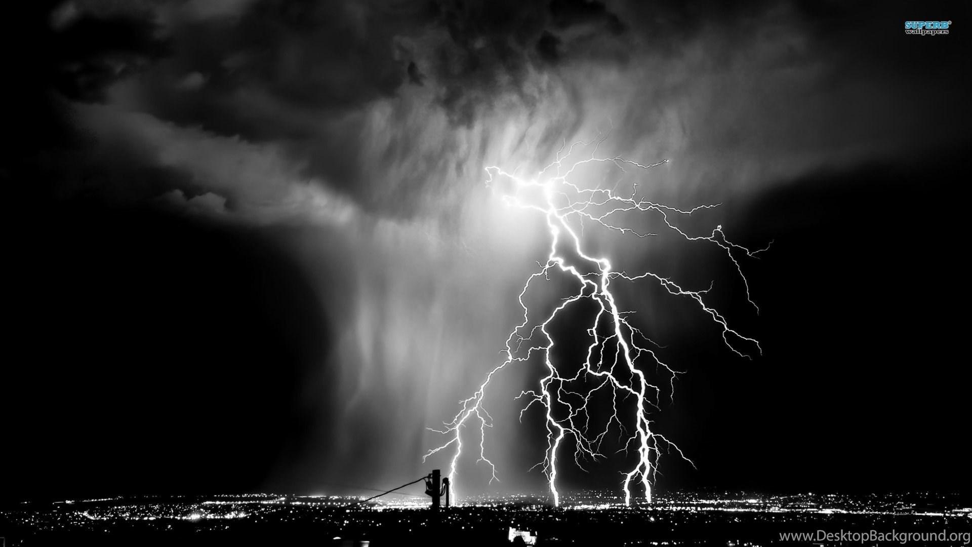 1920x1080 White Lightning Wallpaper