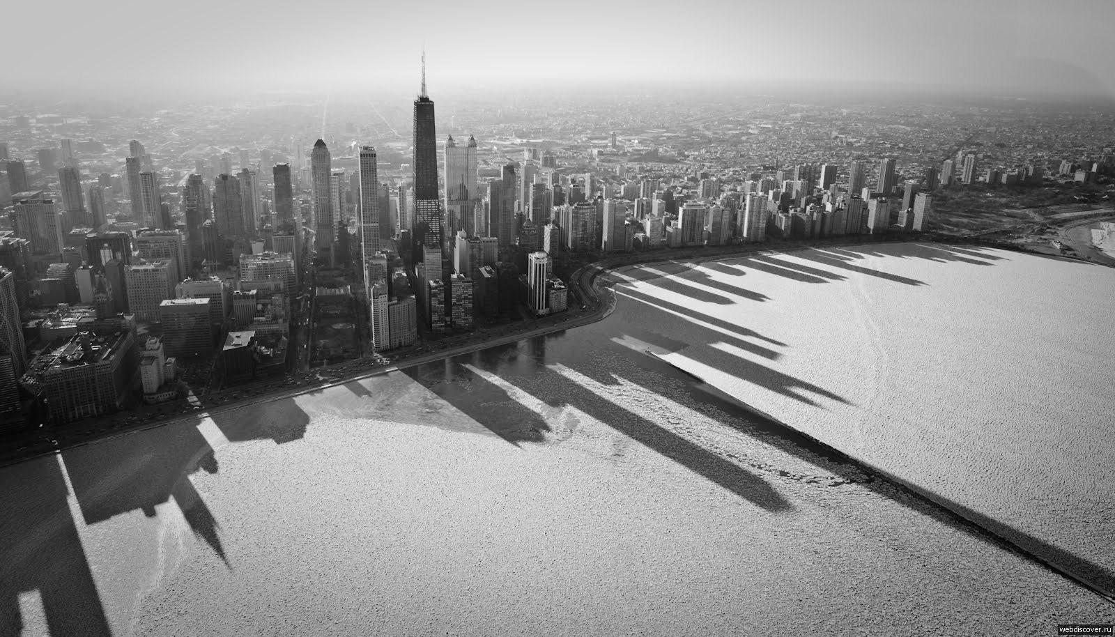 1600x914 #USA, #Chicago, #monochrome, #shadow, #cityscape, #Lake Shore Drive, #skyline, wallpaper Gallery HD Wallpaper
