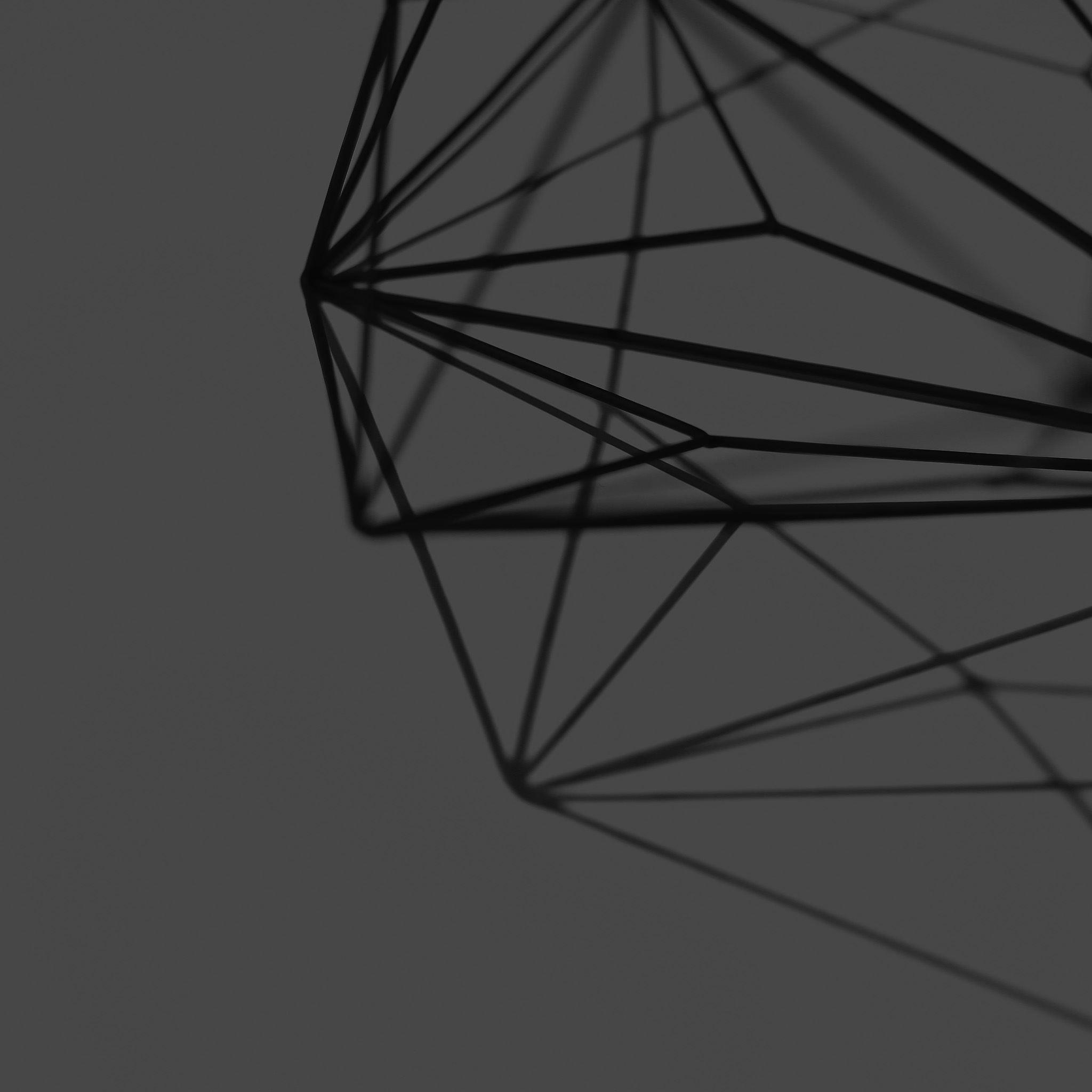 2048x2048 Simple Design Deco Dark Bw Pattern iPad Air Wallpaper Free Download