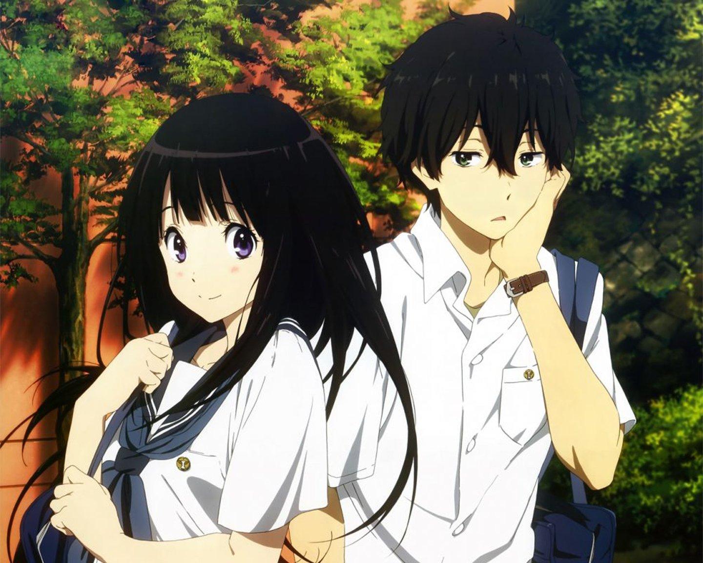 1440x1152 hyouka, Anime, Series, Girl, Boy, Long, Hair Wallpaper HD / Desktop and Mobile Background