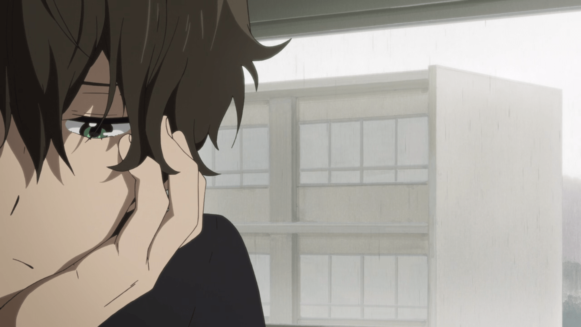 1920x1080 Wallpaper / Hyouka, Oreki Houtarou, anime boys, green eyes, face free download
