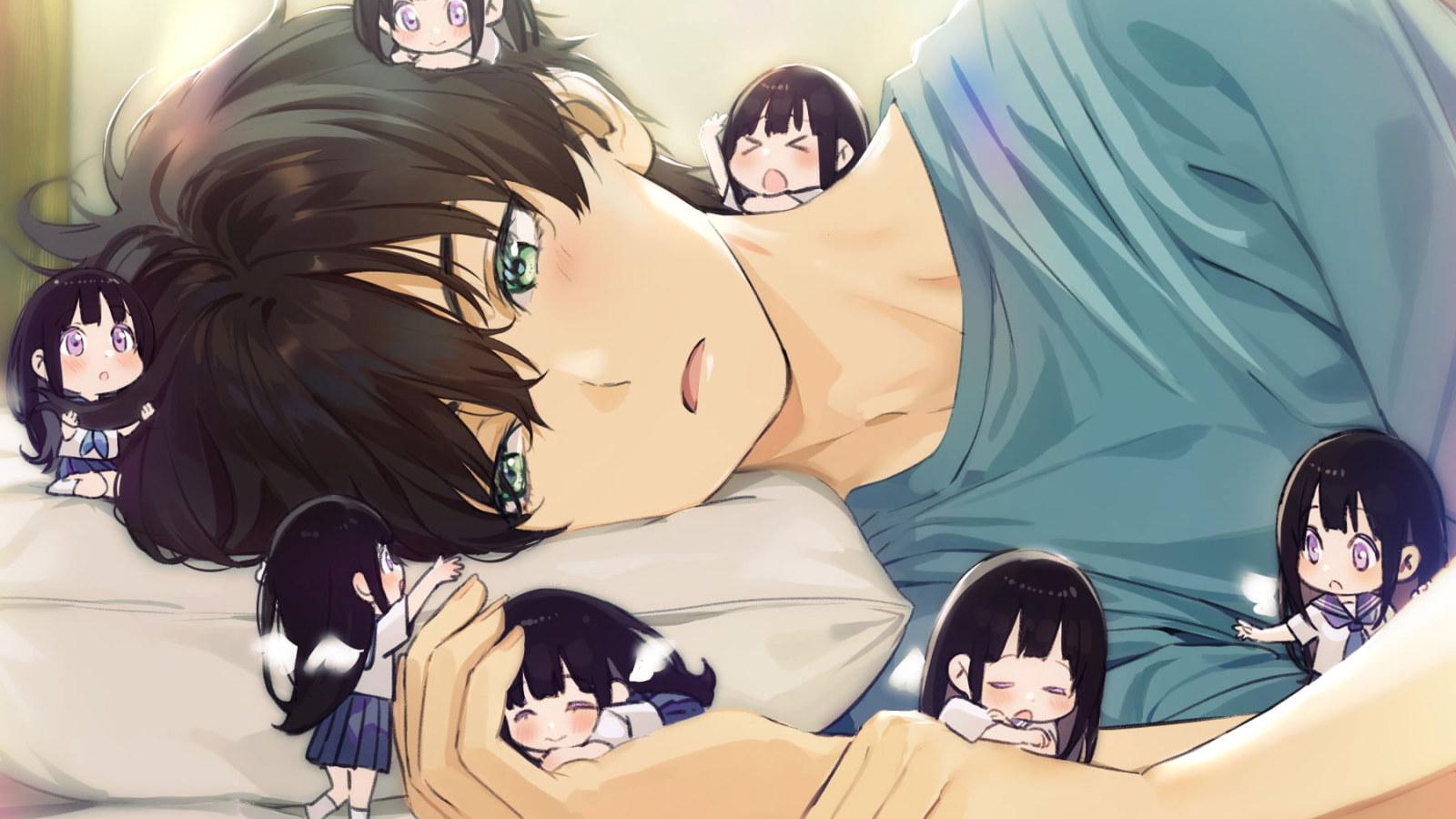 1600x900 Wallpaper Hyouka, Anime Girls, Anime Boys, 2d, Long Hair • Wallpaper For You