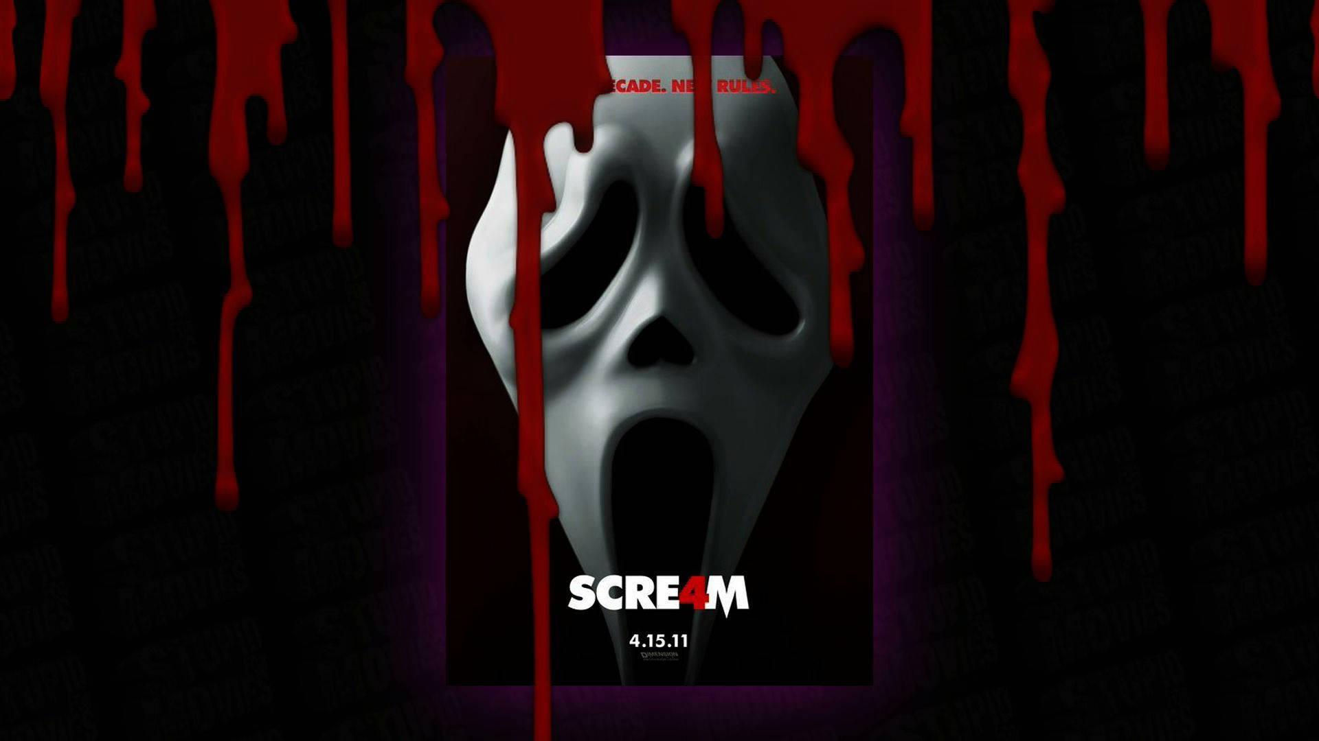 1920x1080 Download Scream Dripping Blood Poster Wallpaper