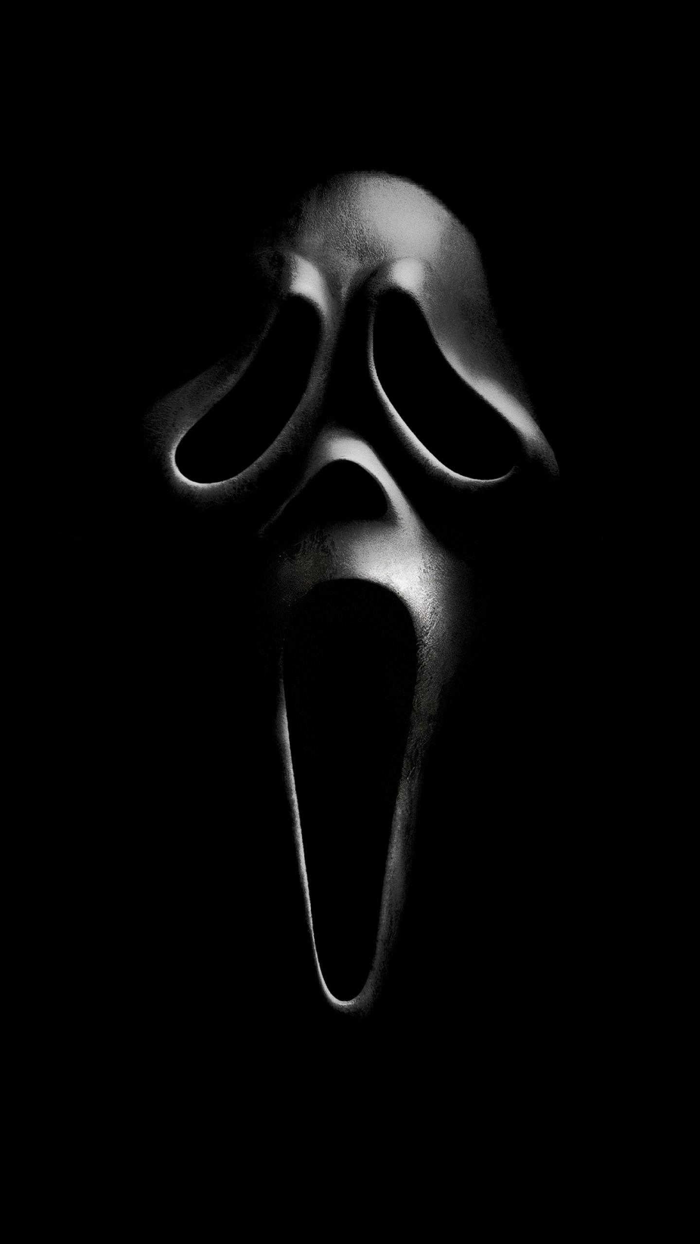 1440x2560 Scream Wallpaper 4K, Ghostface, 2022 Movies, Horror Movies, Thriller, Black Dark
