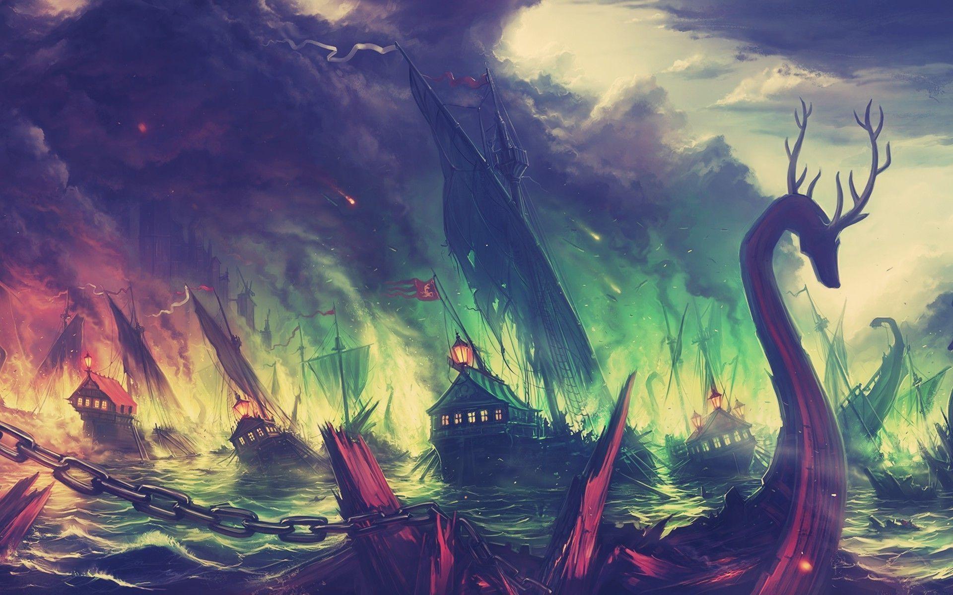 1920x1200 Game Of Thrones, Ship, Artwork, Battle Wallpaper HD / Desktop