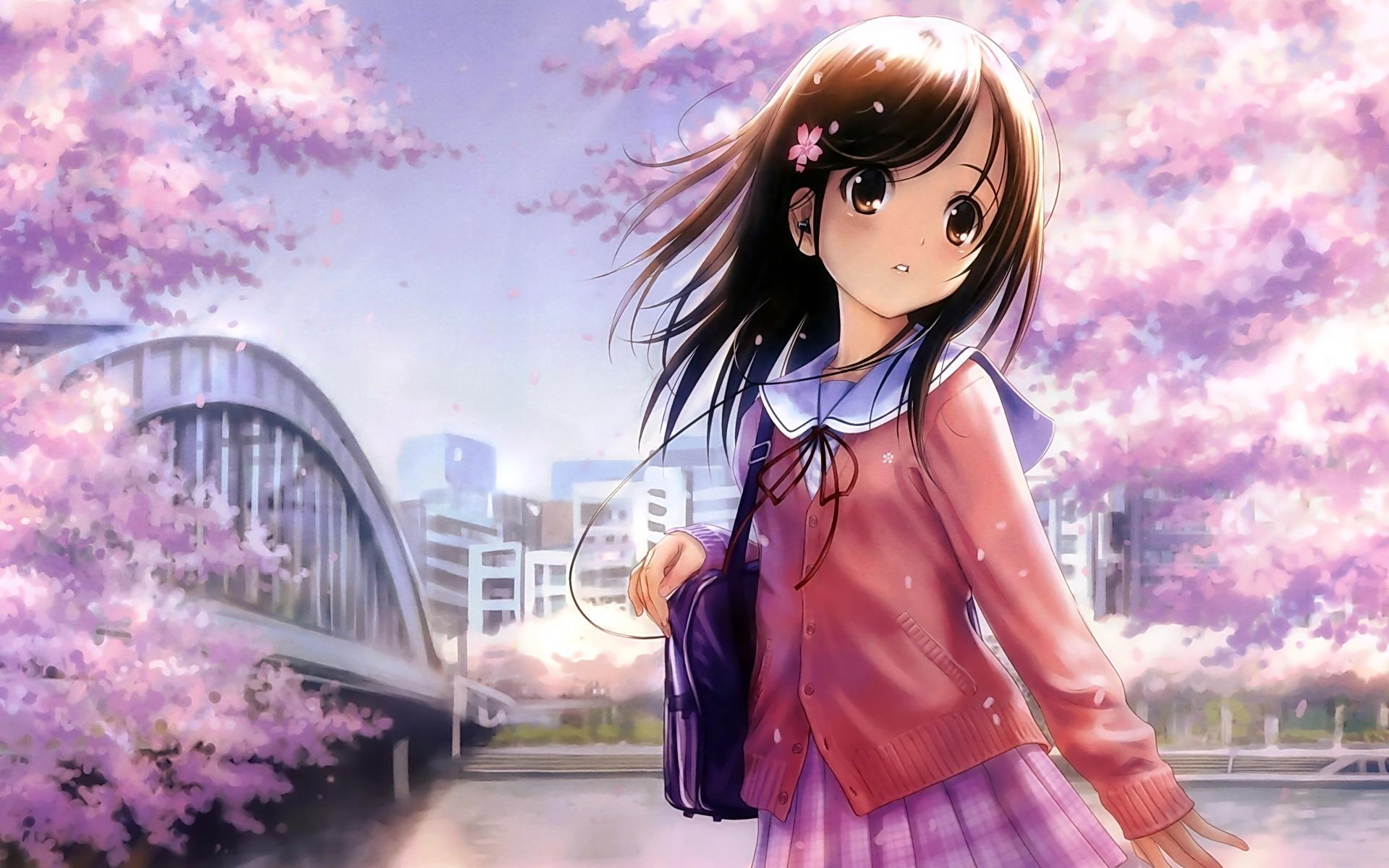 1920x1200 Girl Schoolgirl Desktop Wallpaper 1024x600