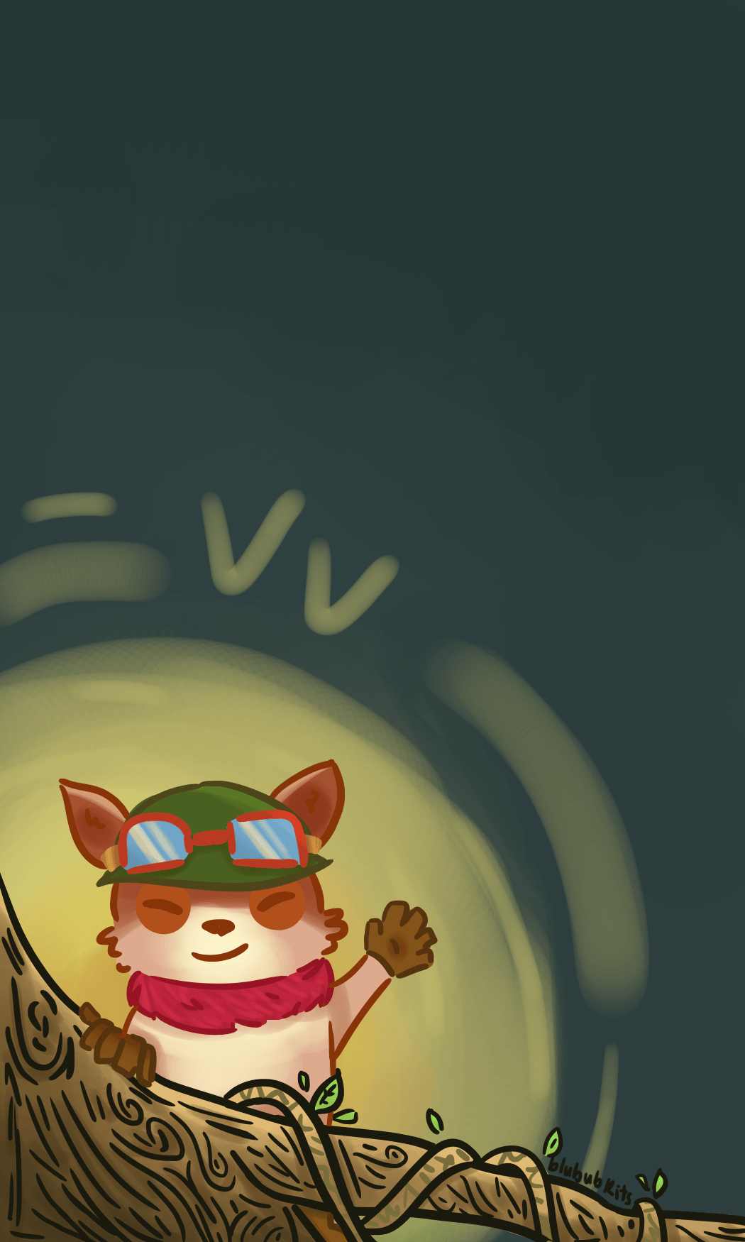 1050x1750 Drew a simple Teemo for my phone wallpaper