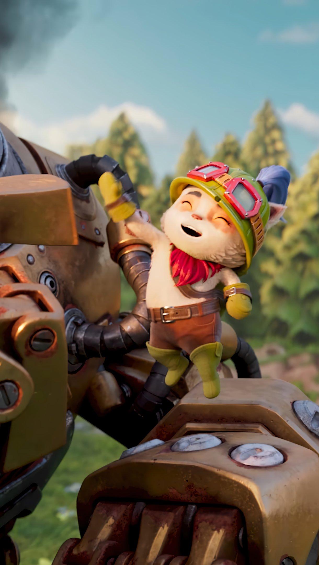 1220x2160 Teemo and Blitzcrank from League of Legends Wild Rift Wallpaper 4k Ultra HD