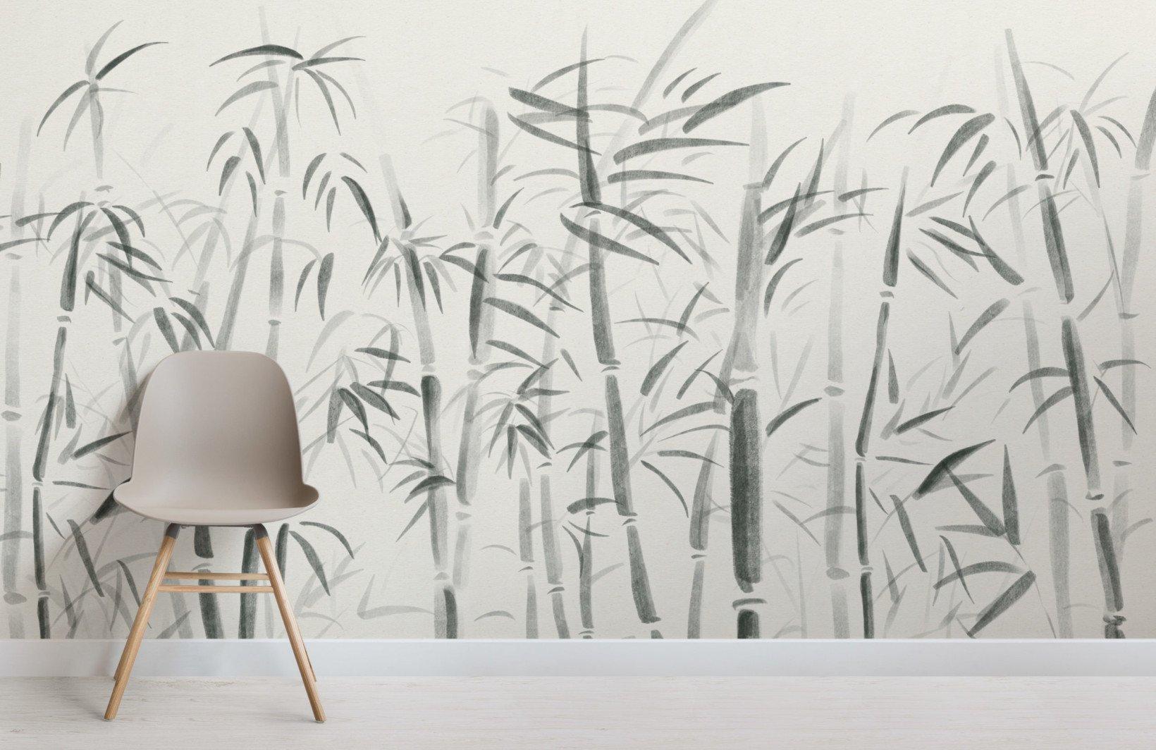 1640x1064 Watercolor Chinese Bamboo Wallpaper Mural