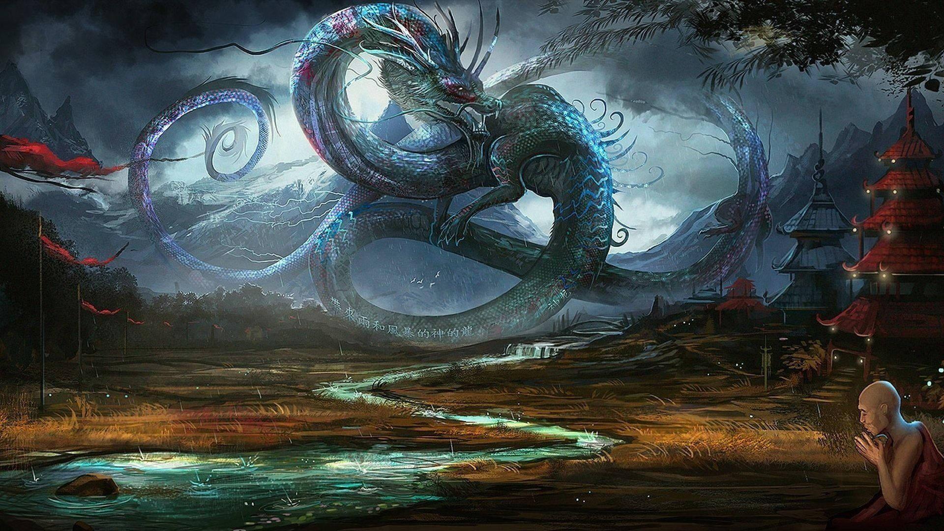 1920x1080 Download Awesome Ancient Chinese Dragon Fantasy Wallpaper