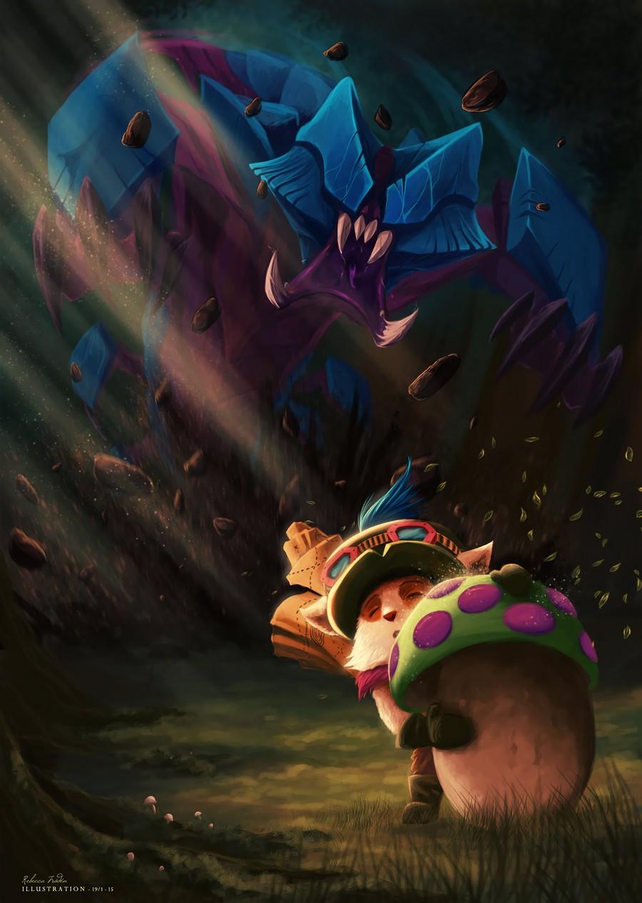 900x1267 Rek'Sai & Teemo. Wallpaper & Fan Arts. League Of Legends