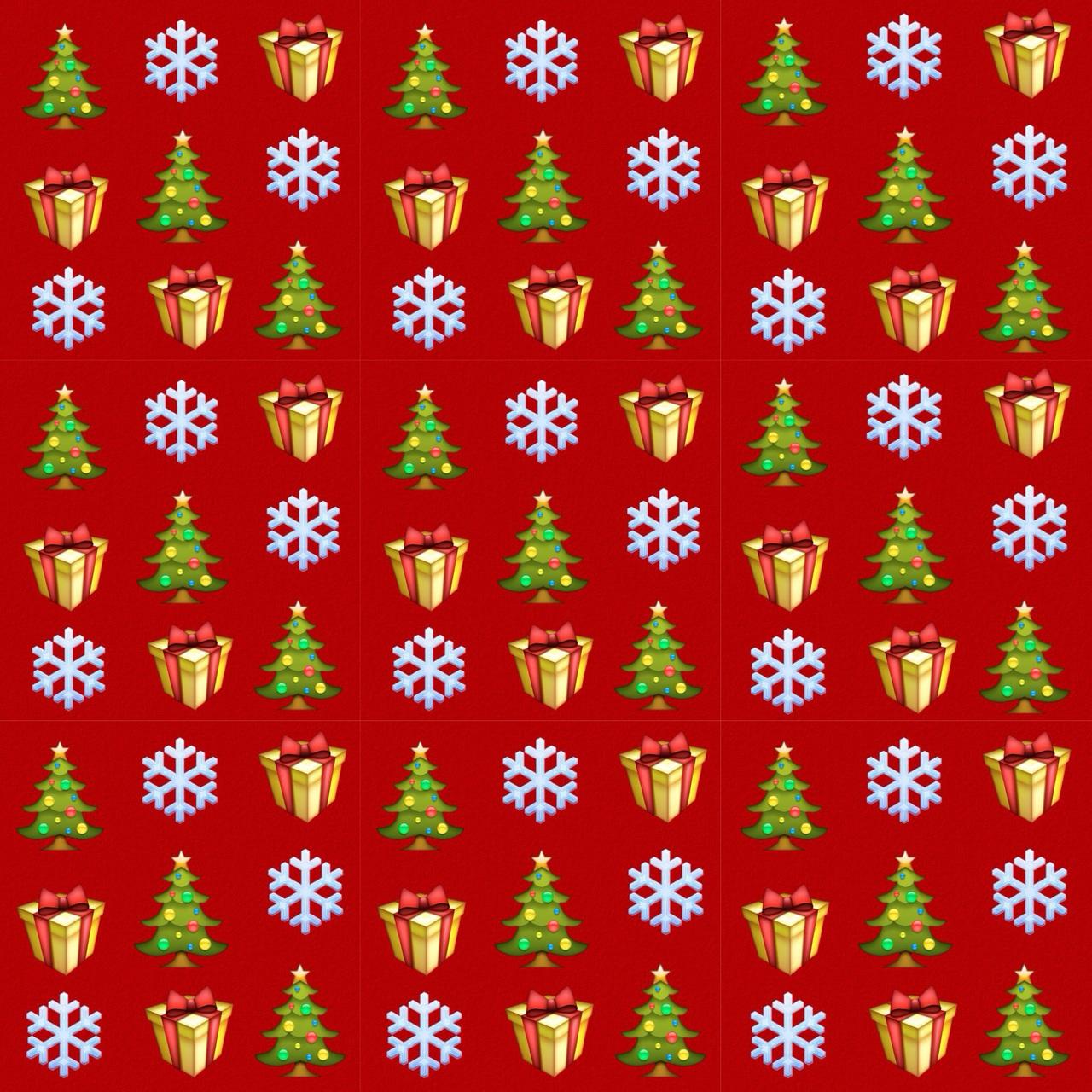 Christmas emoji wallpaper