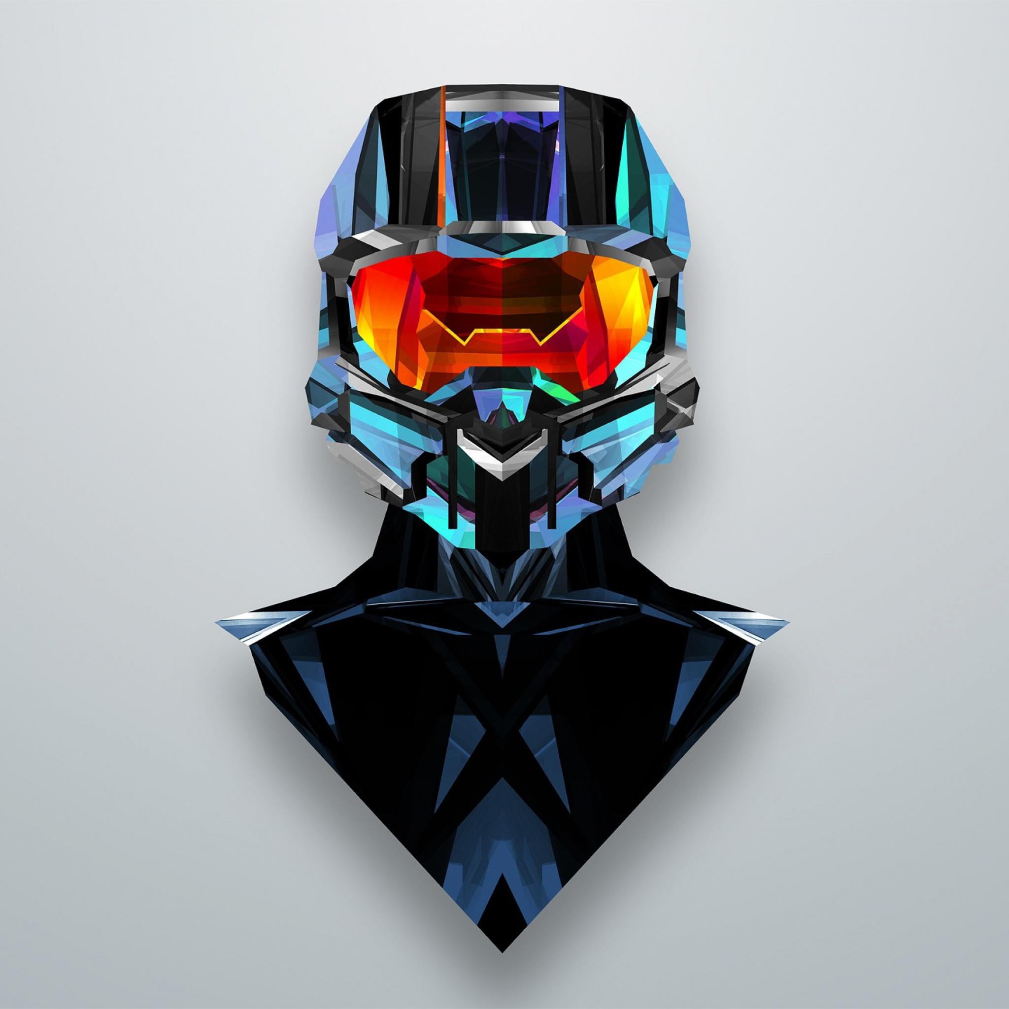 2048x2048 Wallpaper 4k Justin Maller Art Line Helmet 4k Wallpaper