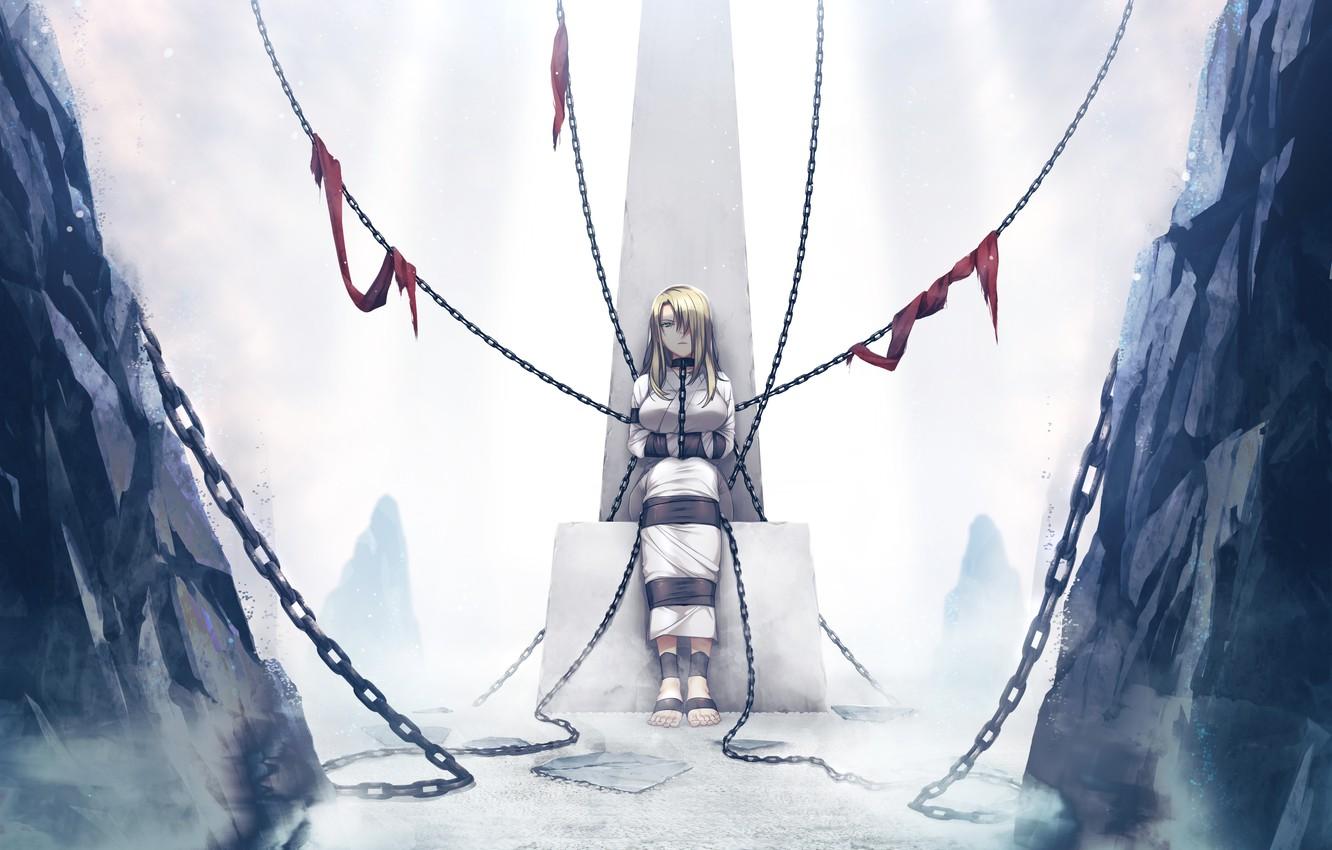 1332x850 Wallpaper chain, girl., anime, games art, Deep One image for desktop, section игры