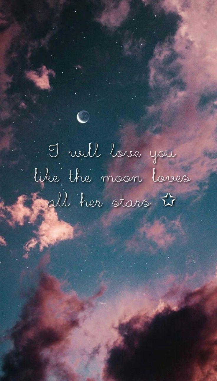 736x1289 Love Wallpaper with Moon Quotes. Cartão diy, Papel de parede da disney, Fundo do iphone