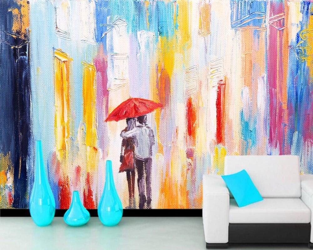 1000x800 Papel De Parede Abstract Colorful Oil Painting 3D Wallpaper Living Room Tv Wall Bedroom Wall Papers Home Decor Cafe Bar Mural